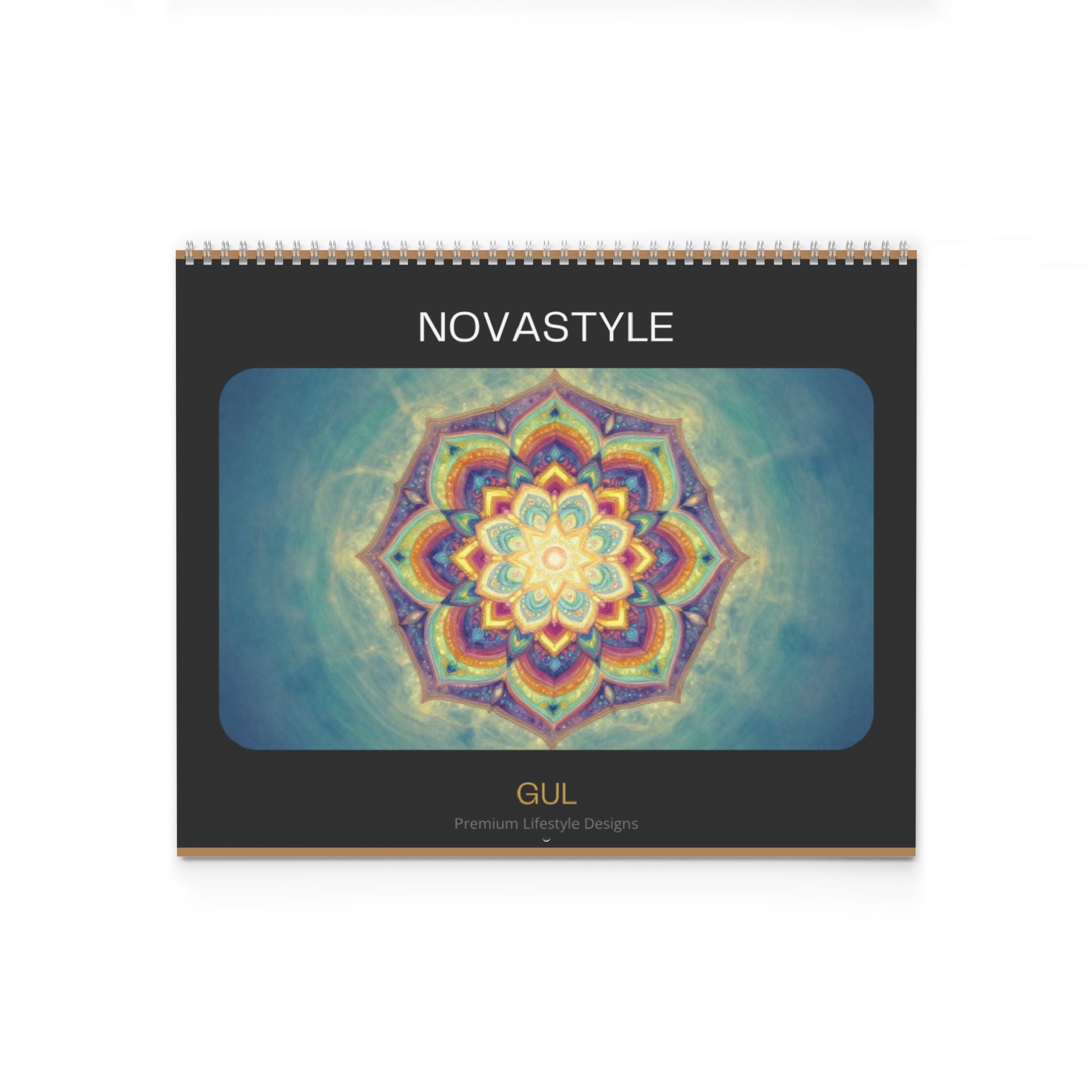 Mandala & Nature Wall Calendar β 12βMonth Artistic Spiral Calendar with Kaleidoscope Art, Aurora & Vintage Keys