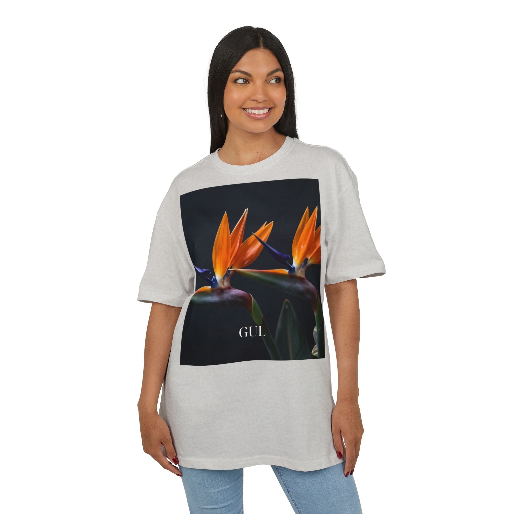 Botanical Night Tee — Bird of Paradise & Lantern Photo Graphic T-Shirt