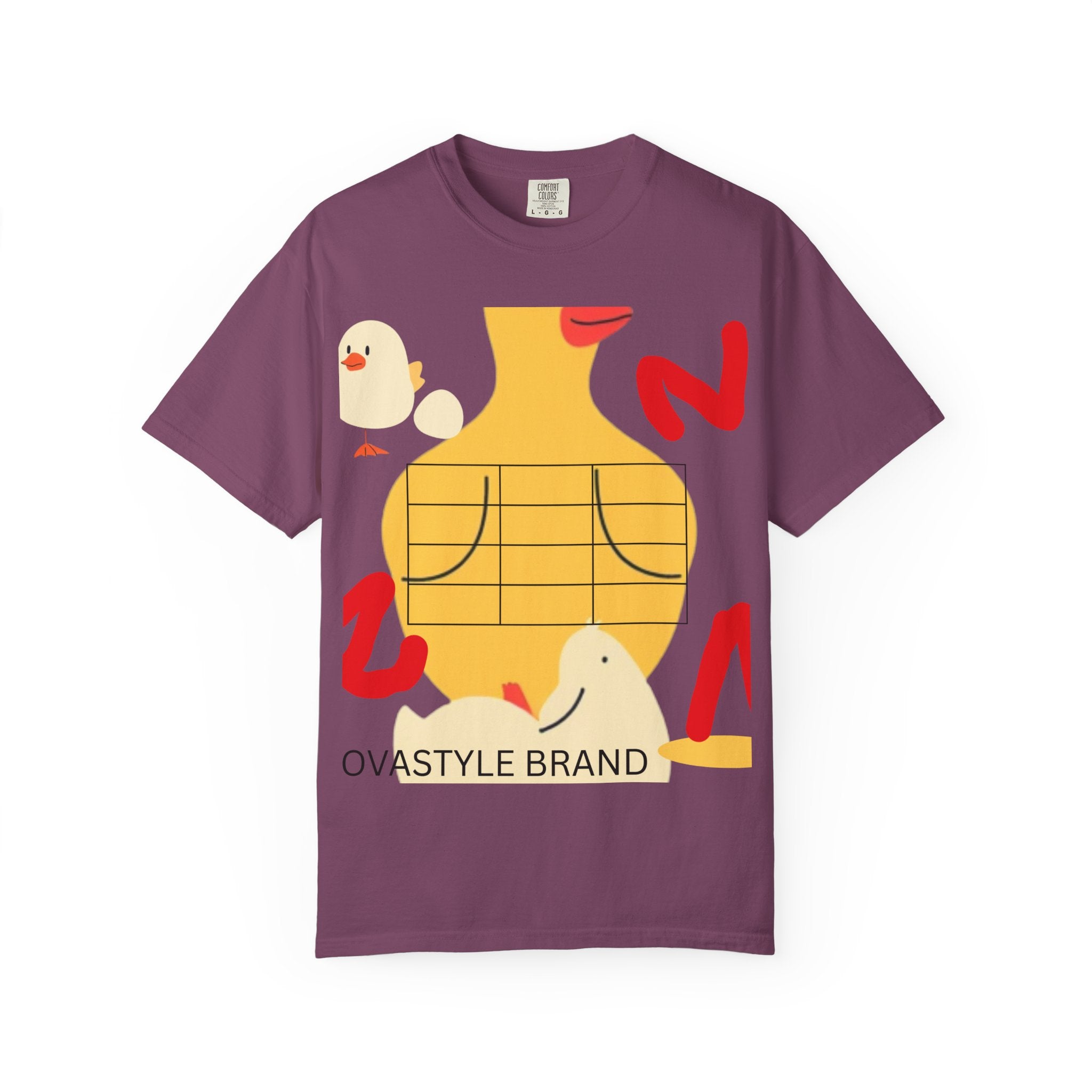 Graphic T-Shirt — Playful Koi & Vase Collage Tee (OVASTYLE Brand)