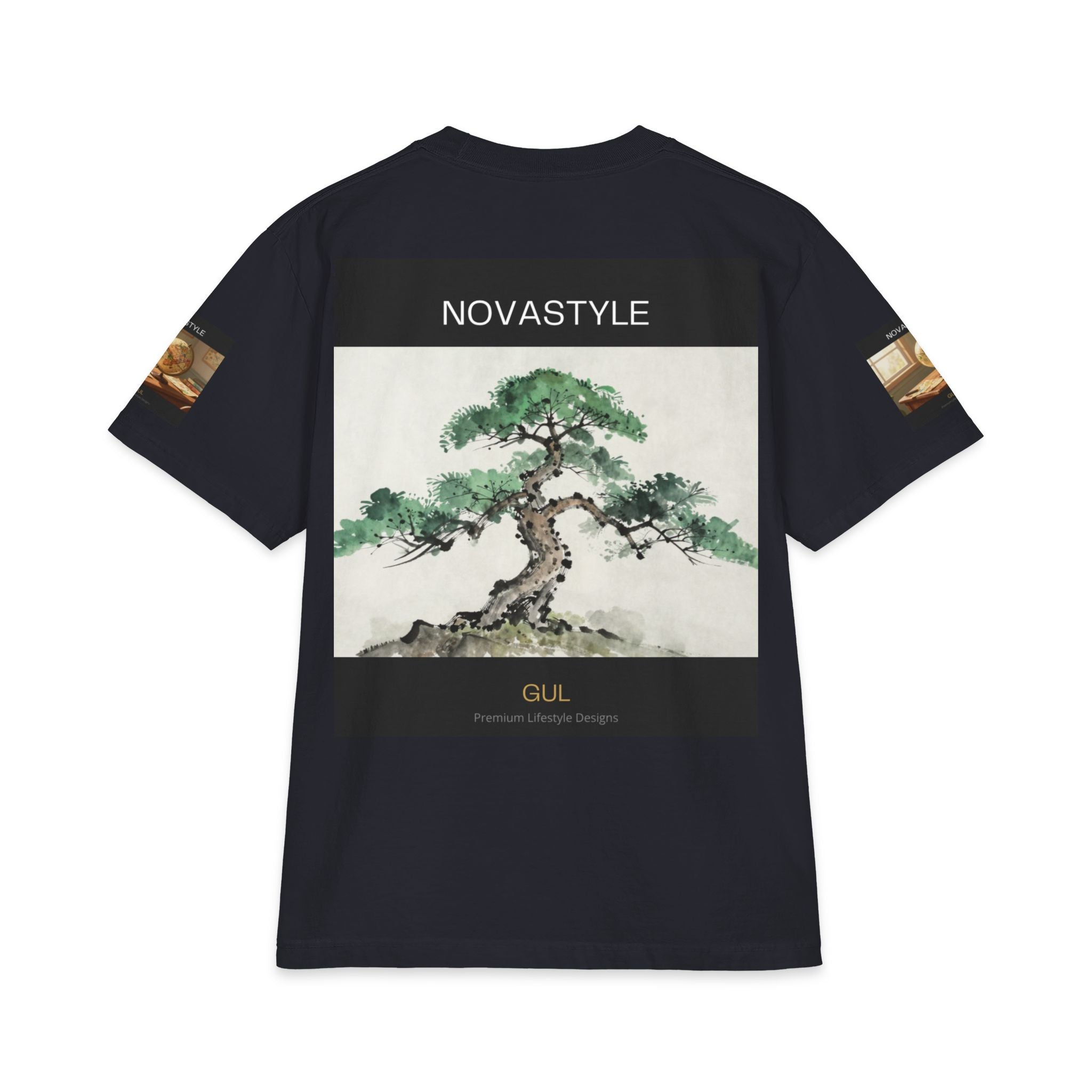 T-Shirt — NOVASTYLE Colorful Mandala & Bonsai Graphic Tee