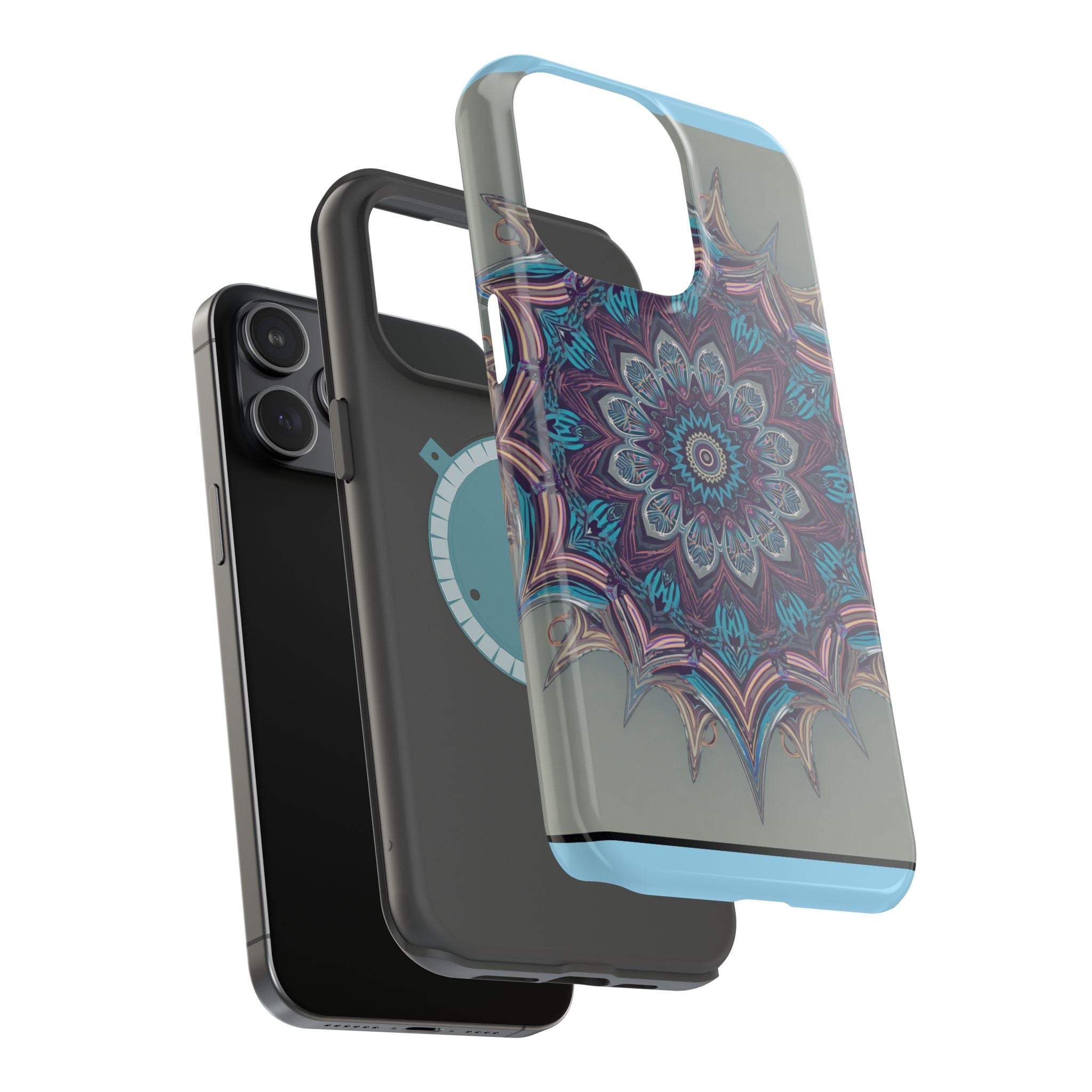 Phone Case — Blue Purple Mandala Magnetic Impact-Resistant Case