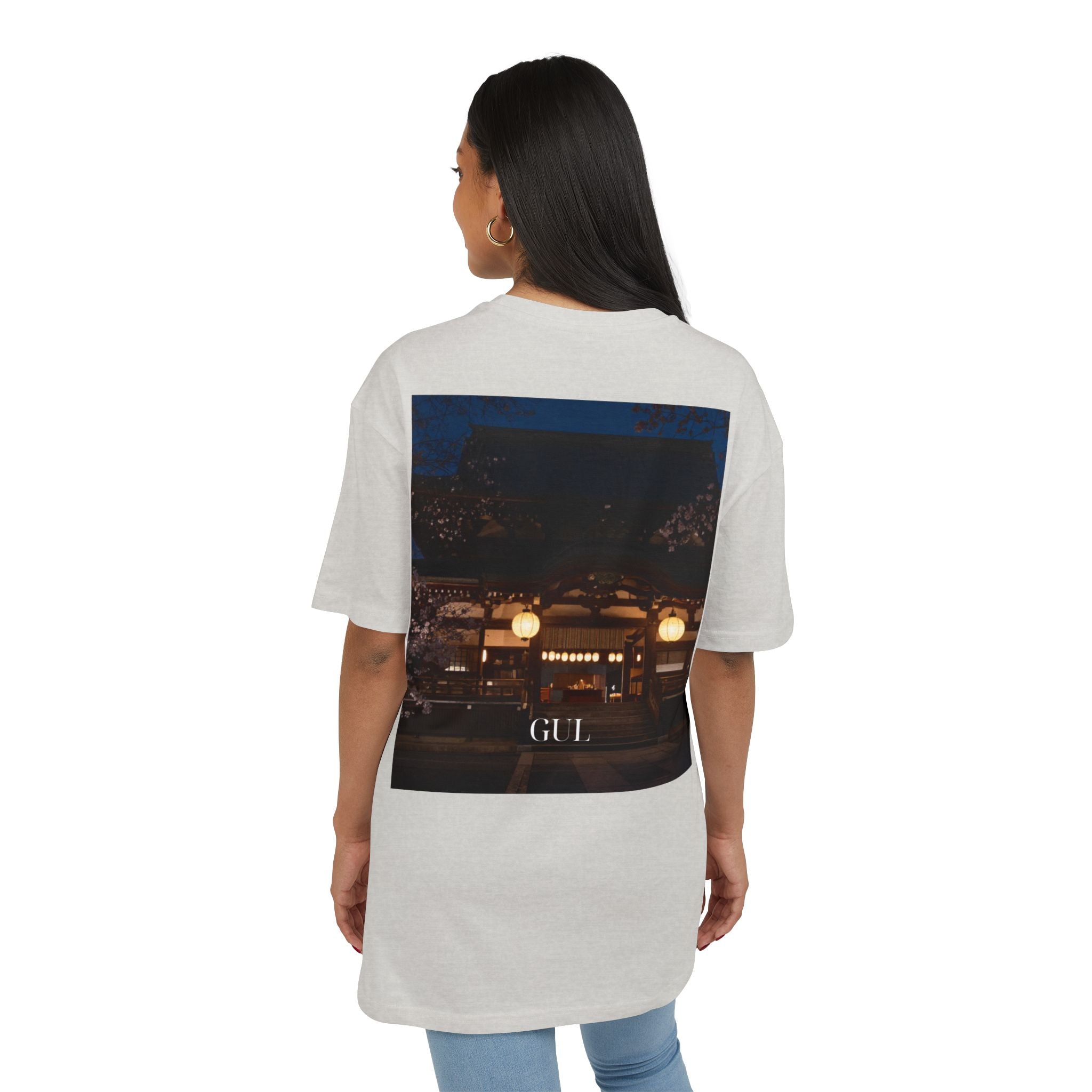 Botanical Night Tee — Bird of Paradise & Lantern Photo Graphic T-Shirt