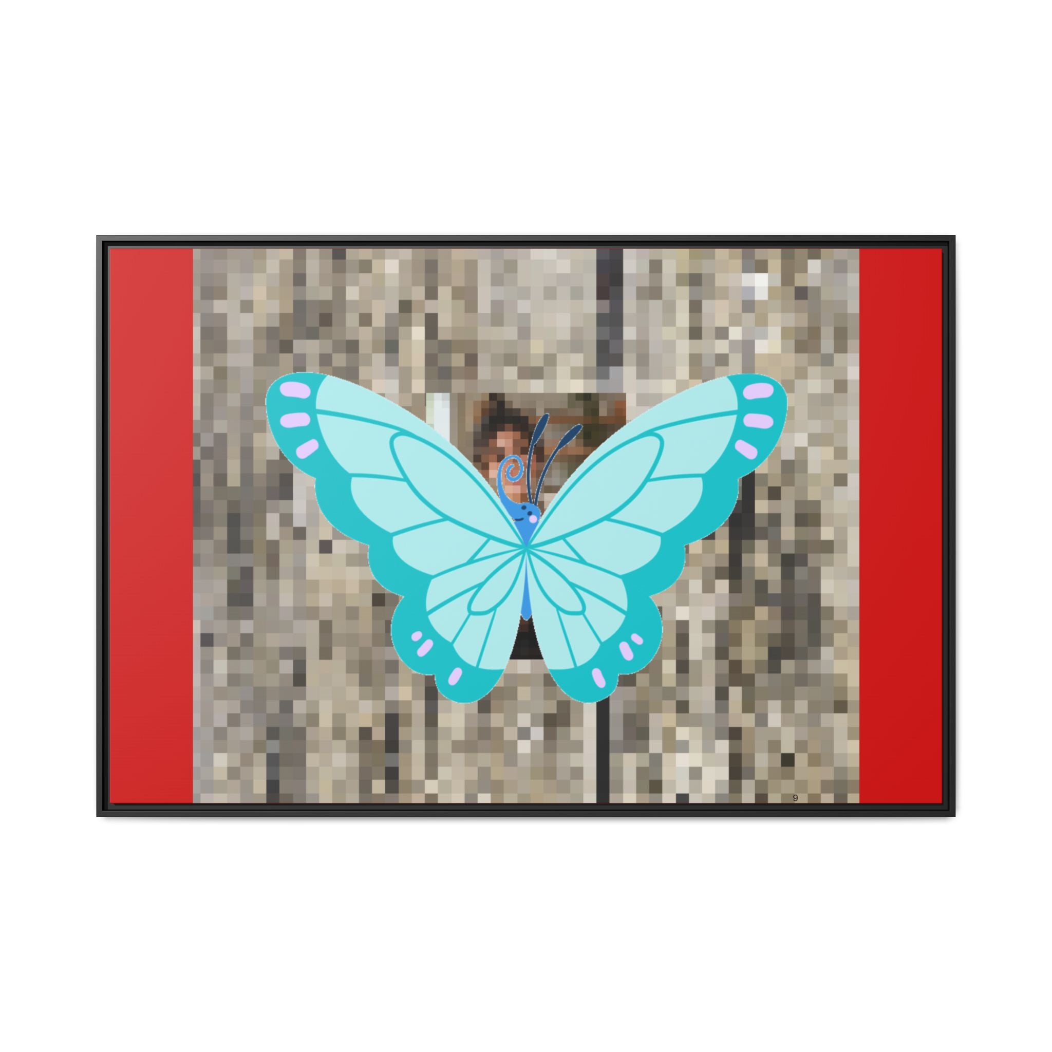 Blue Butterfly Framed Canvas Art — matte multi-color wall print, gallery view 16, NovaStyle