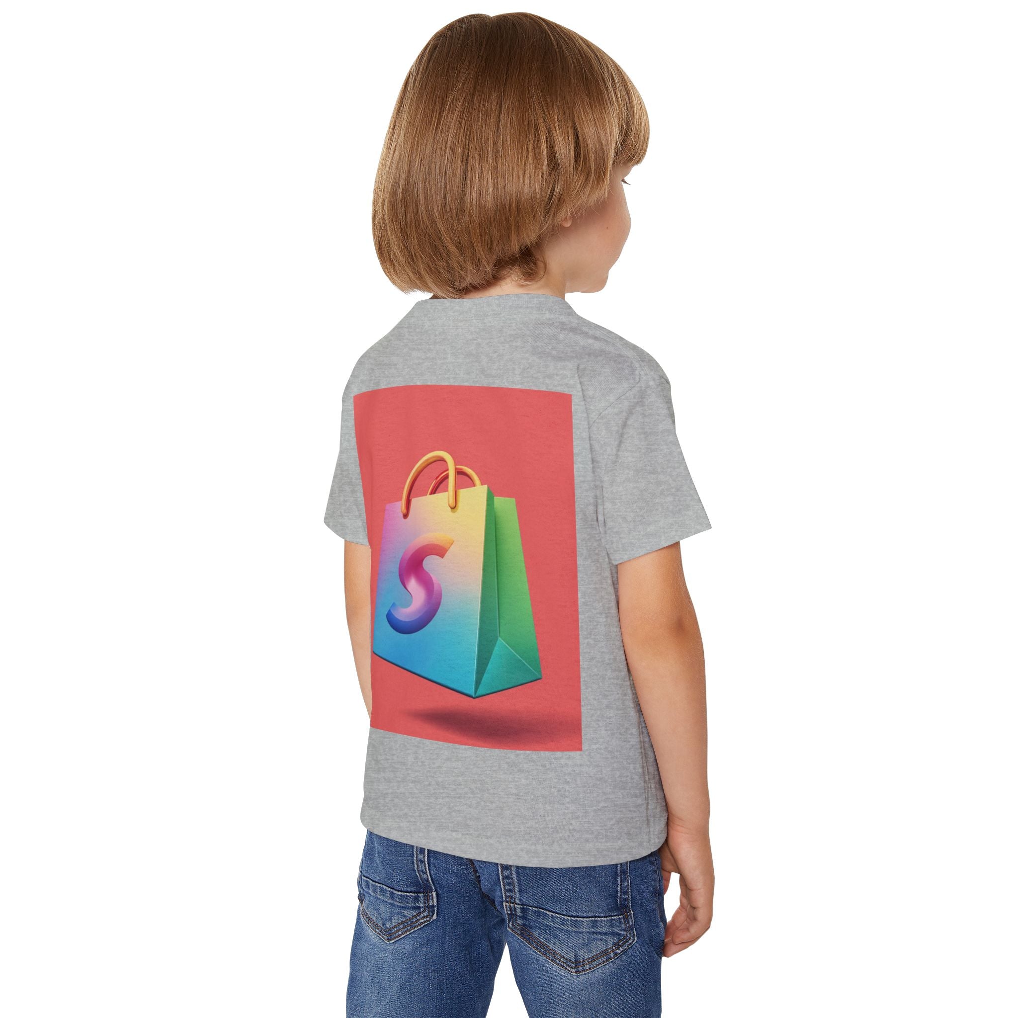 Toddler T-Shirt — Colorful Neon Shop & Rainbow Shopping Bag Graphic