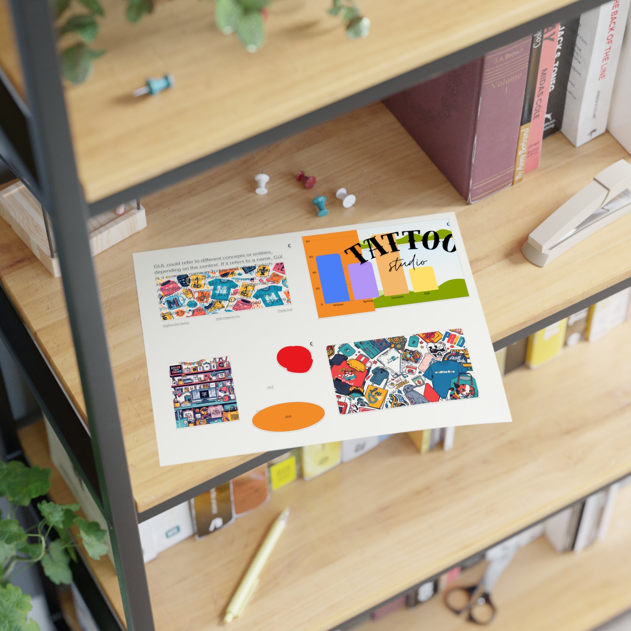 Colorful Sticker Sheets — Retro Tattoo & Pop Art Icons
