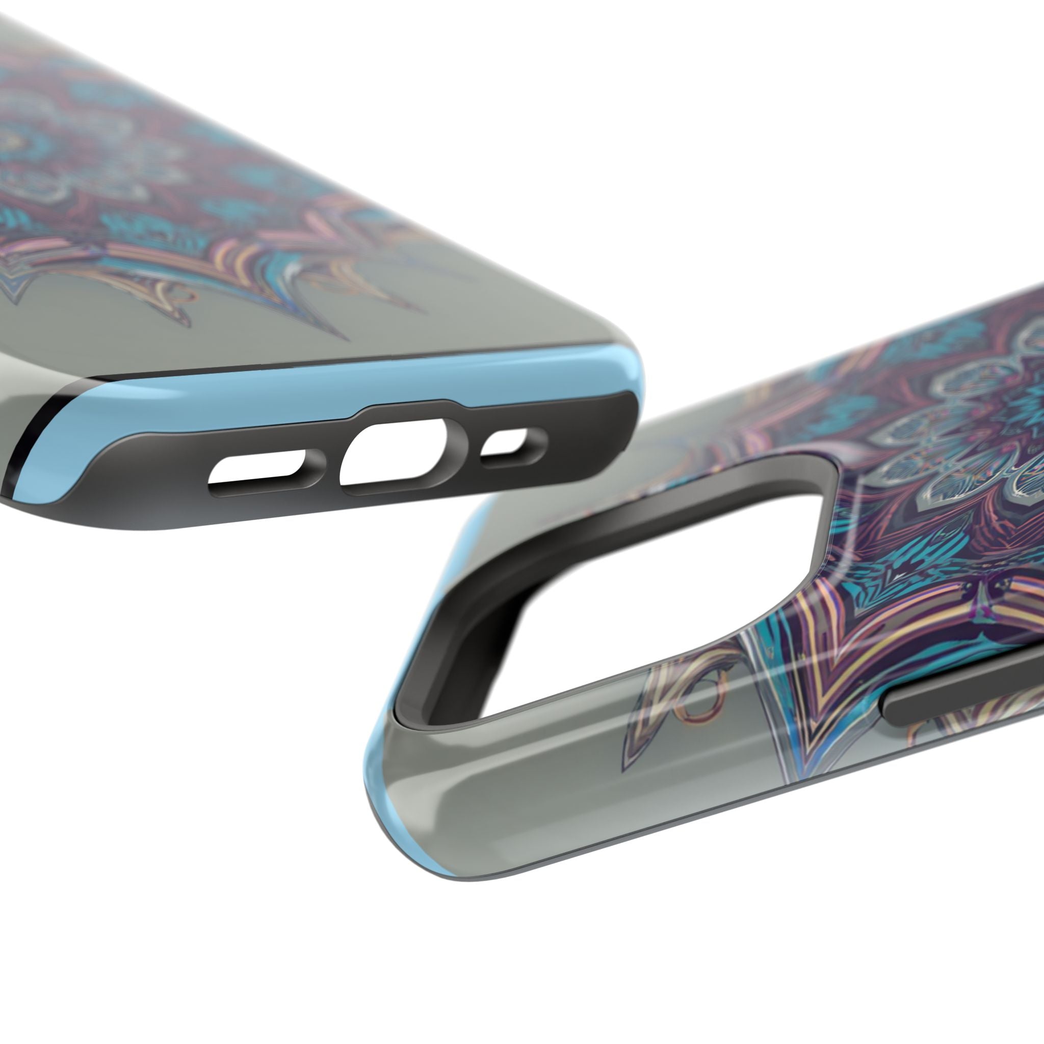 Phone Case — Blue Purple Mandala Magnetic Impact-Resistant Case