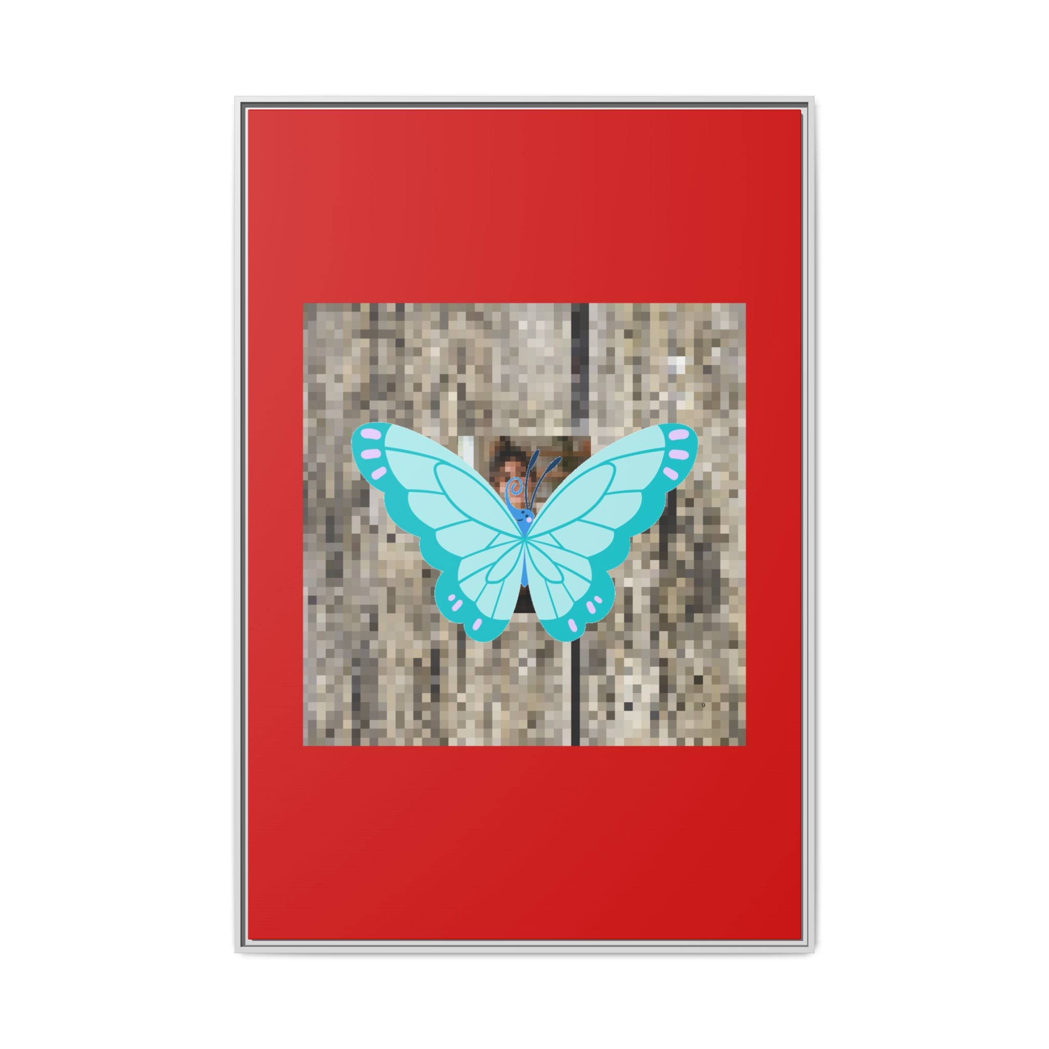 Blue Butterfly Framed Canvas Art — matte multi-color wall print, gallery view 31, NovaStyle