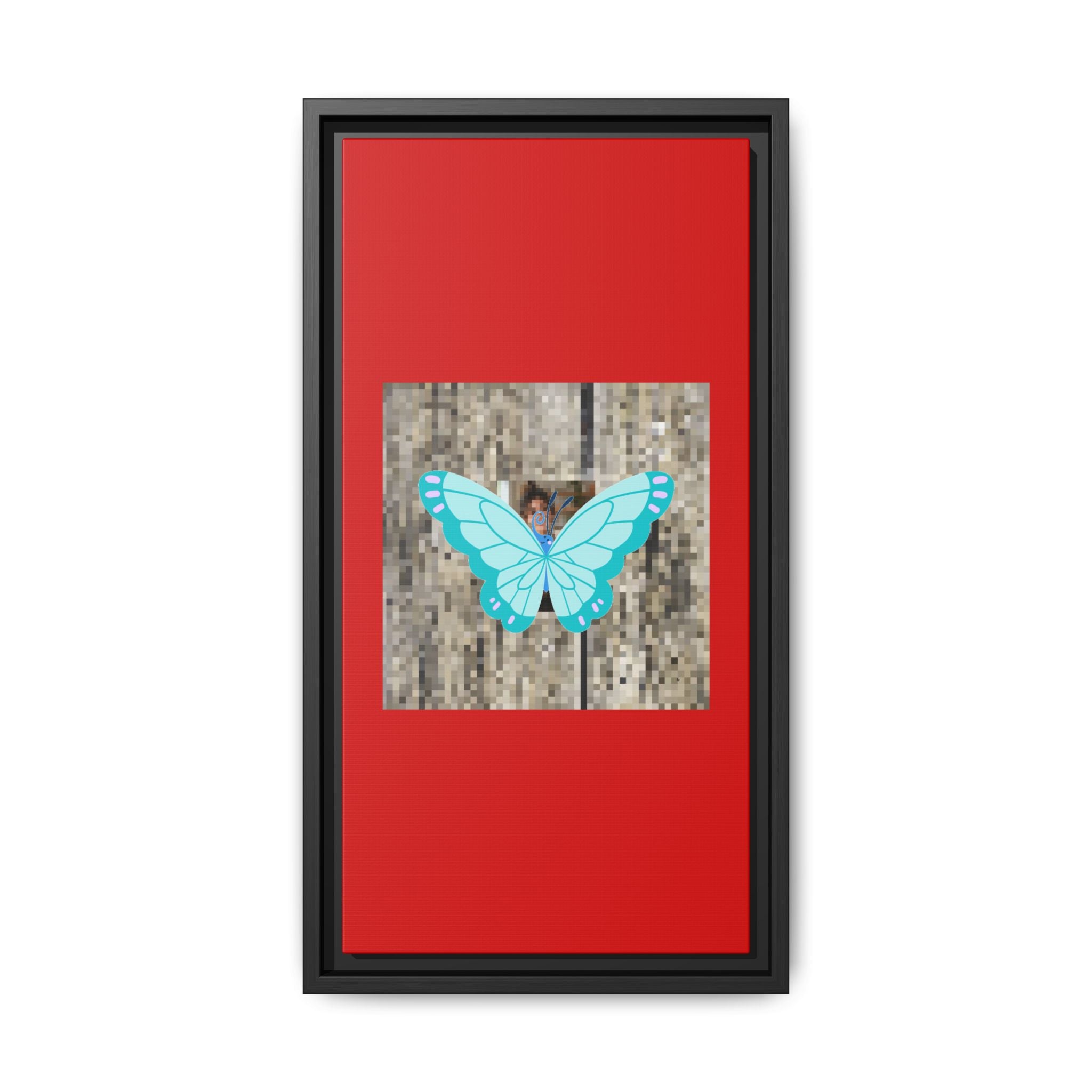 Blue Butterfly Framed Canvas Art — matte multi-color wall print, gallery view 38, NovaStyle