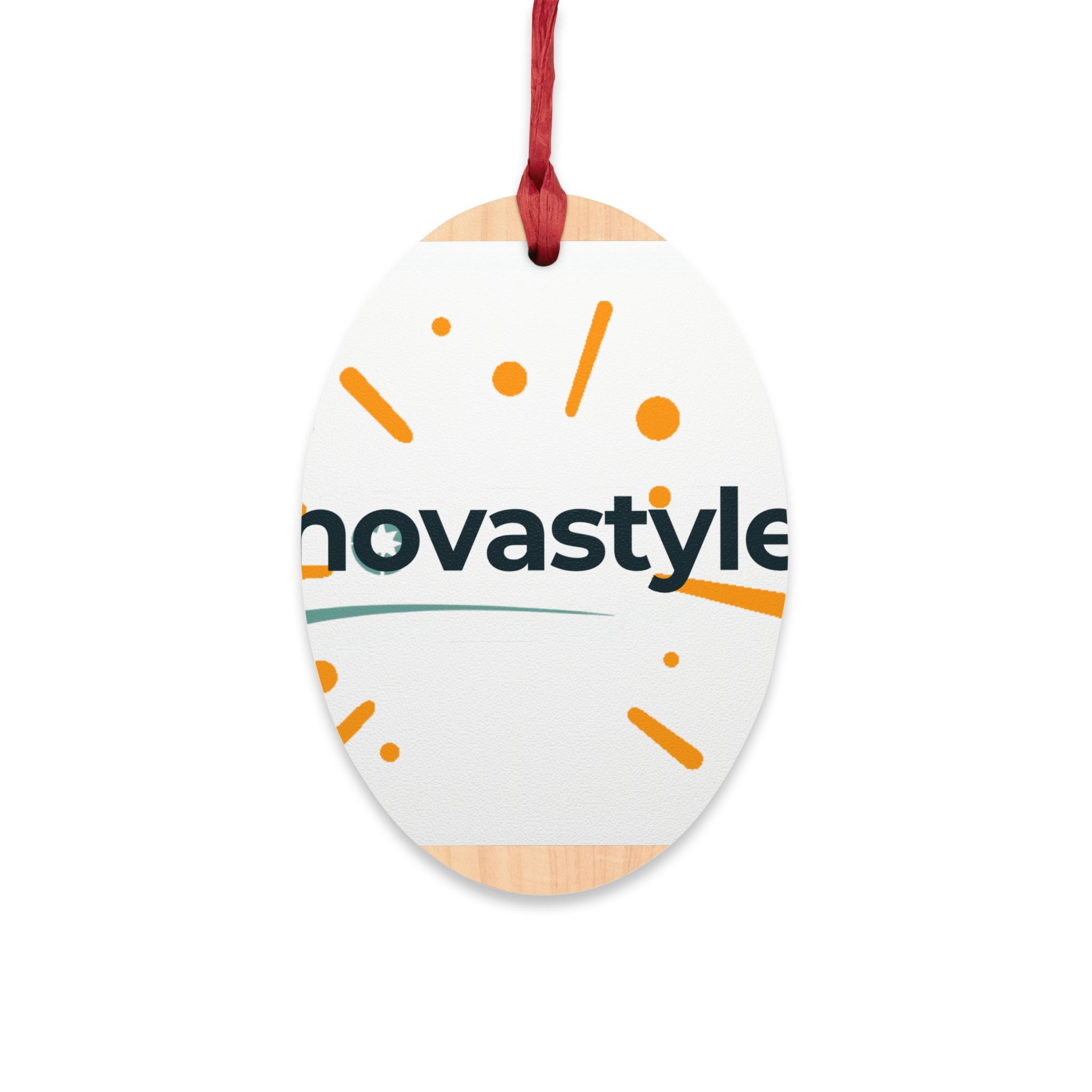 Bell-Shaped Wooden Ornament — Minimal Logo & Illustration Holiday Decoration