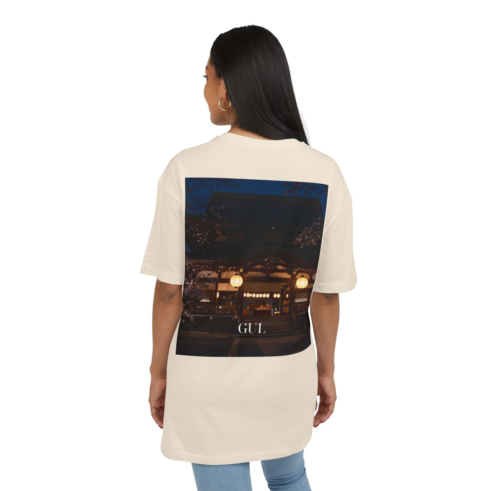 Botanical Night Tee — Bird of Paradise & Lantern Photo Graphic T-Shirt