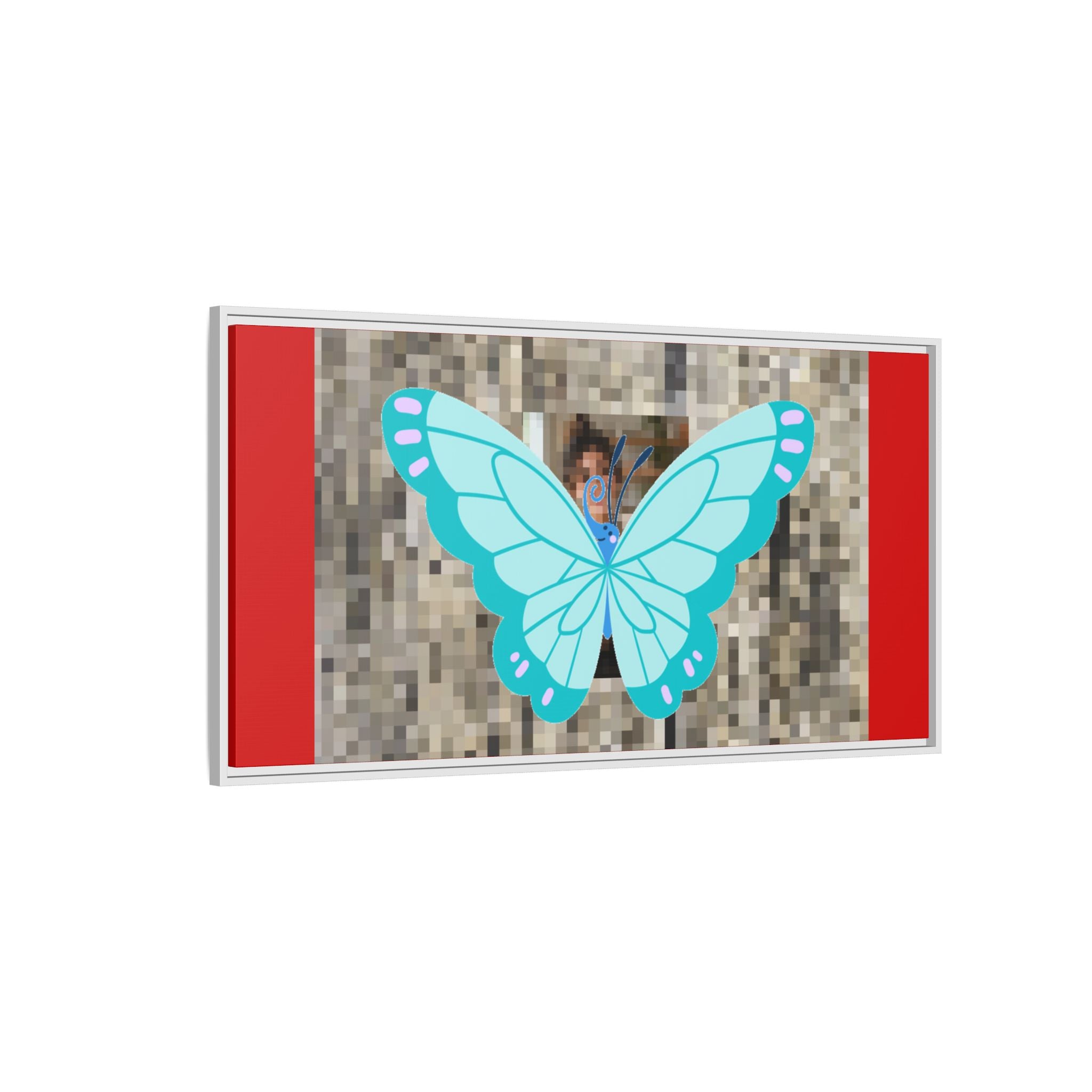 Blue Butterfly Framed Canvas