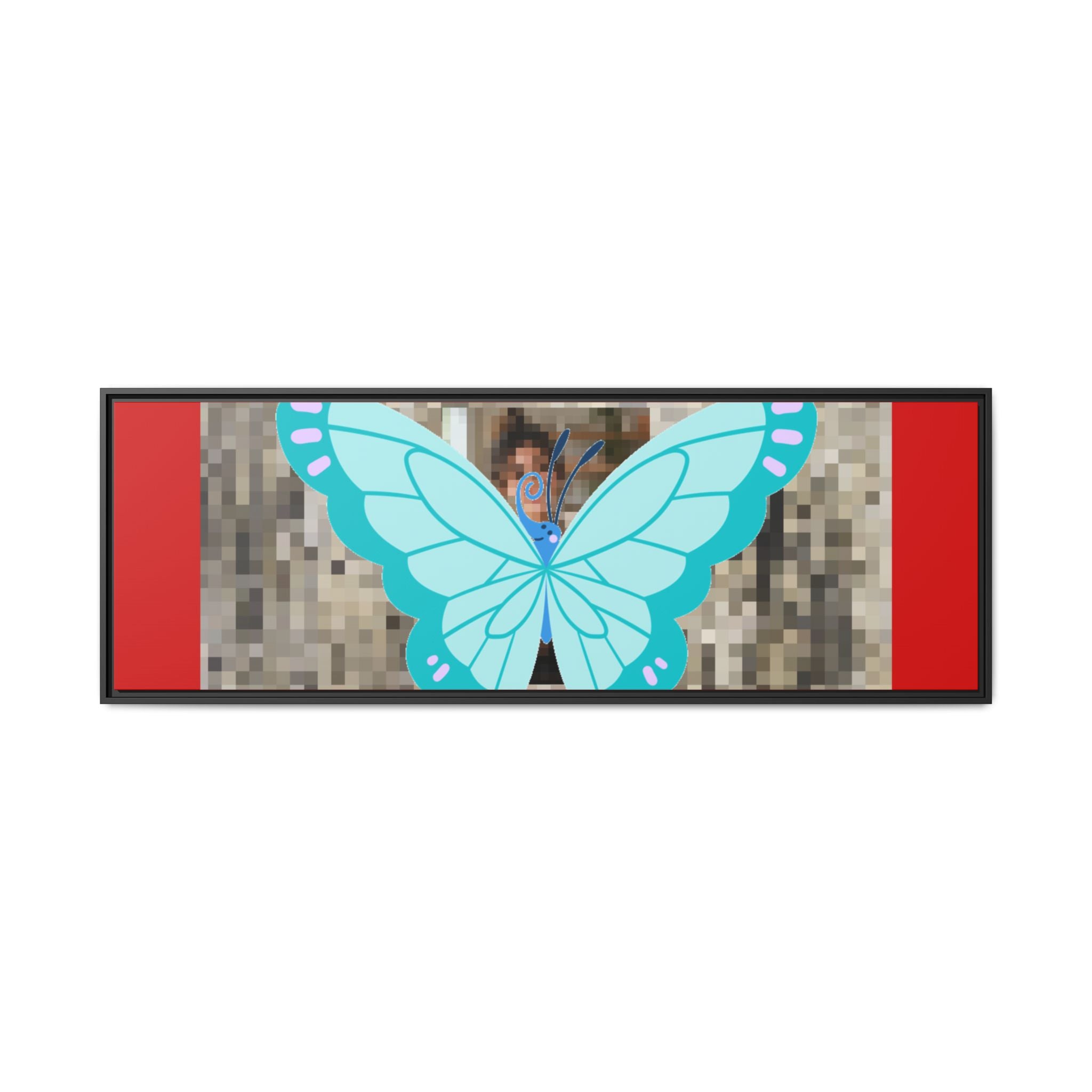 Blue Butterfly Framed Canvas