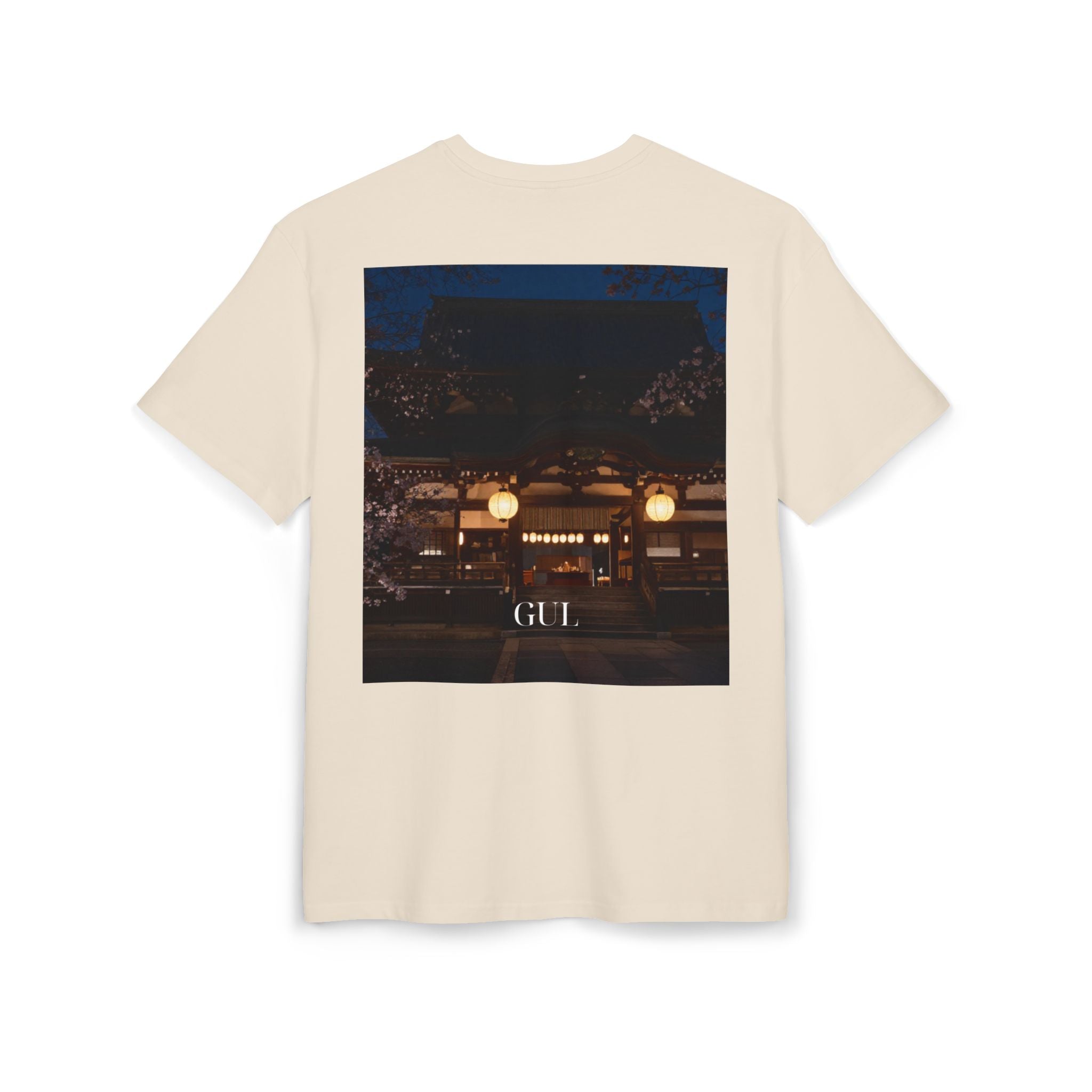 Botanical Night Tee — Bird of Paradise & Lantern Photo Graphic T-Shirt