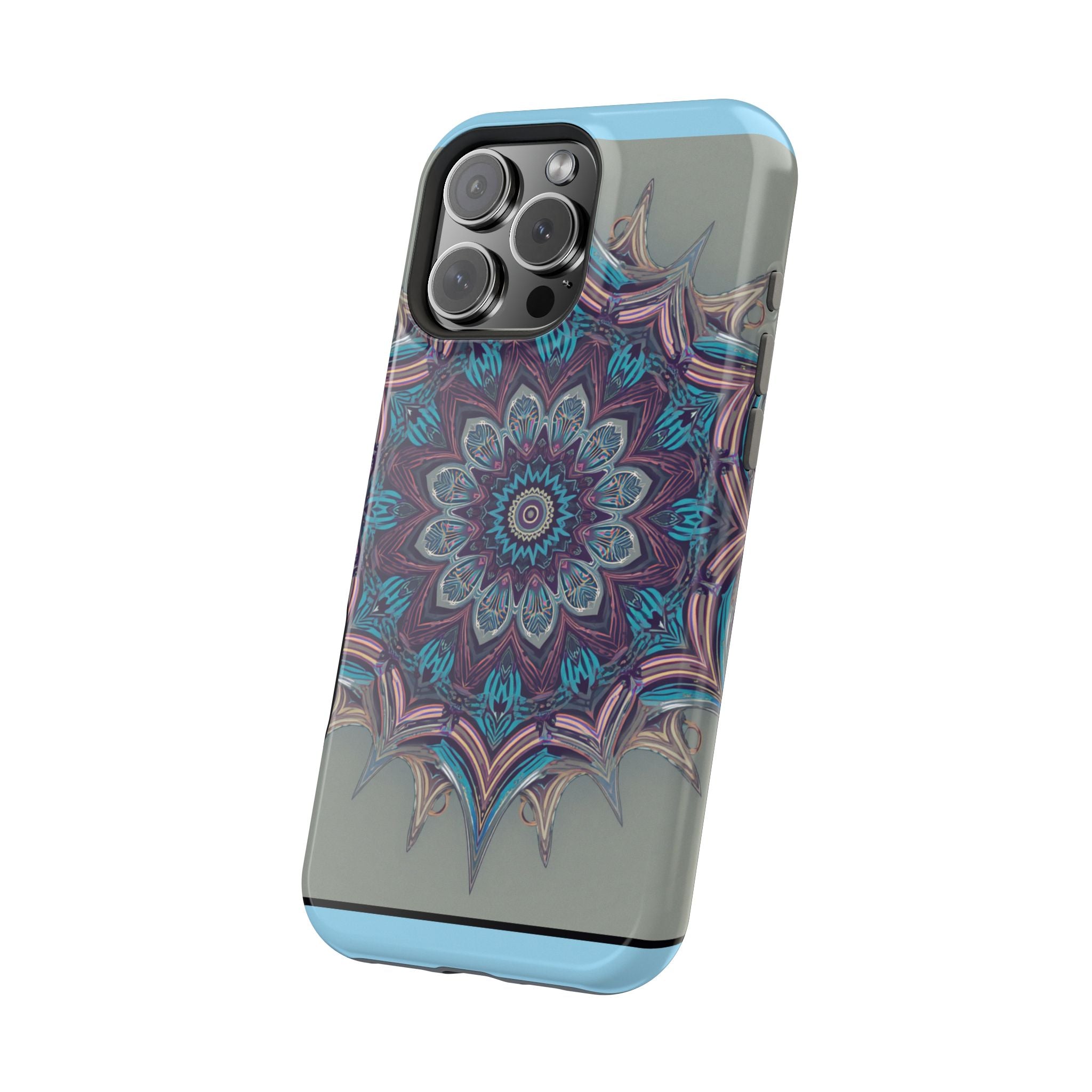 Phone Case — Blue Purple Mandala Magnetic Impact-Resistant Case