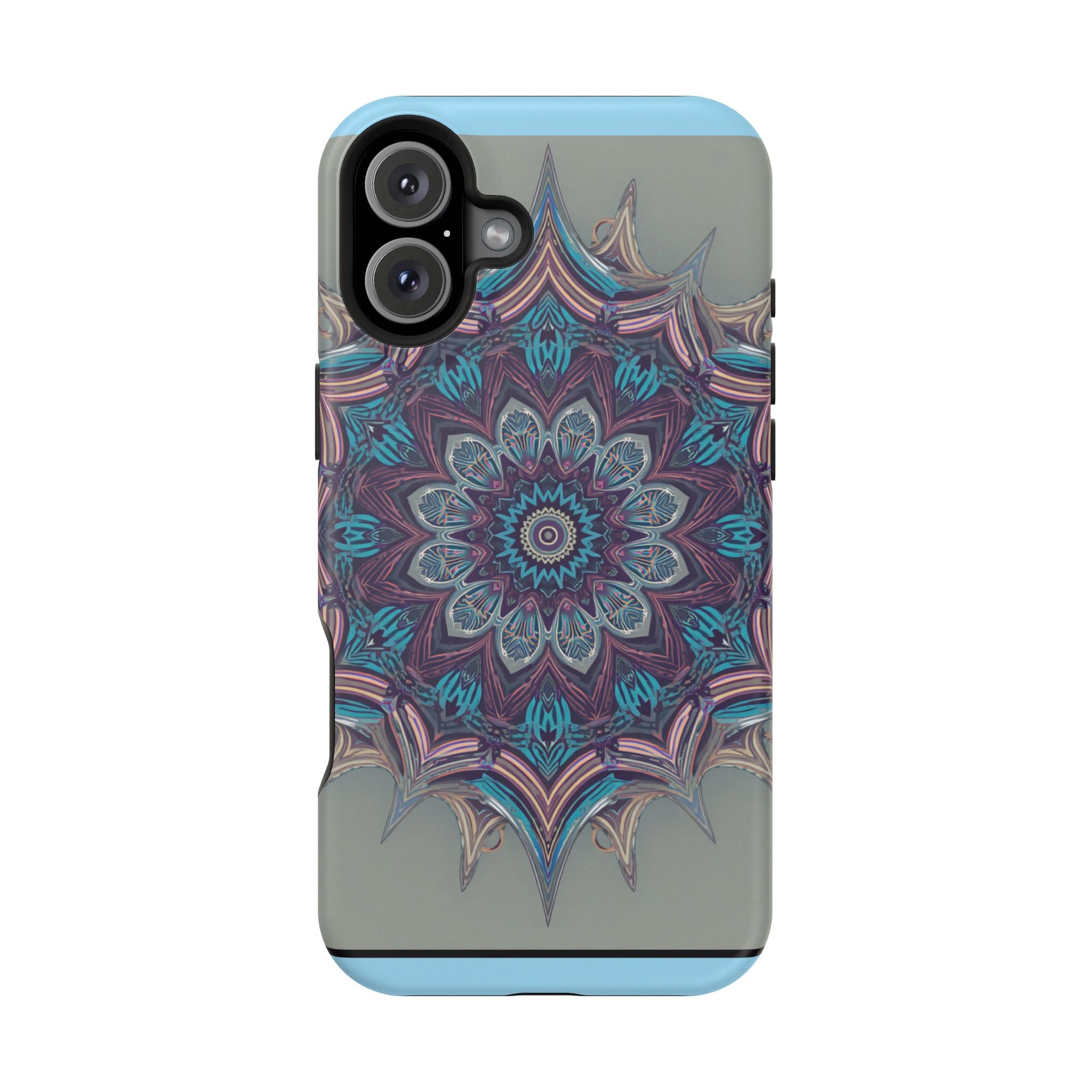 Phone Case — Blue Purple Mandala Magnetic Impact-Resistant Case