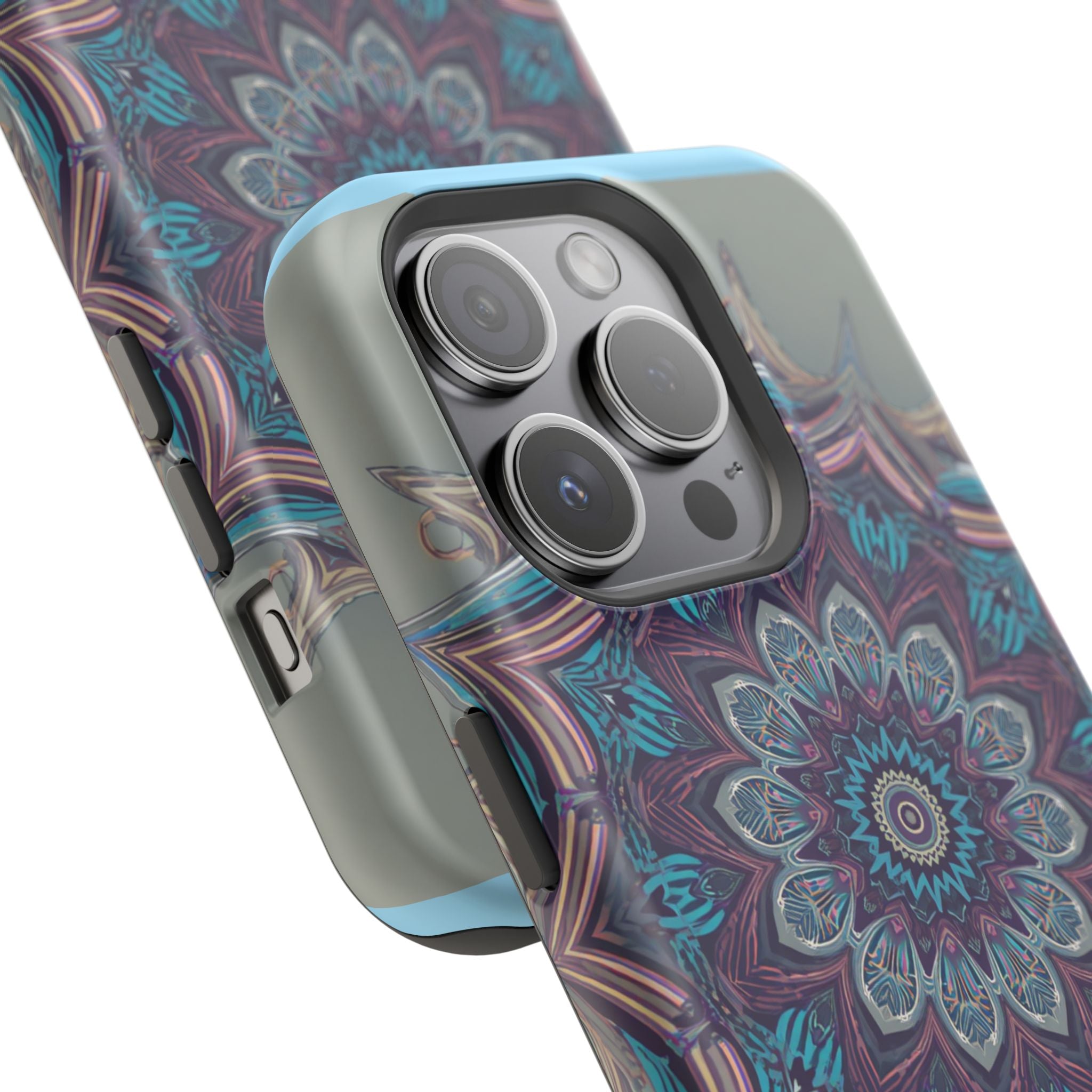 Phone Case — Blue Purple Mandala Magnetic Impact-Resistant Case
