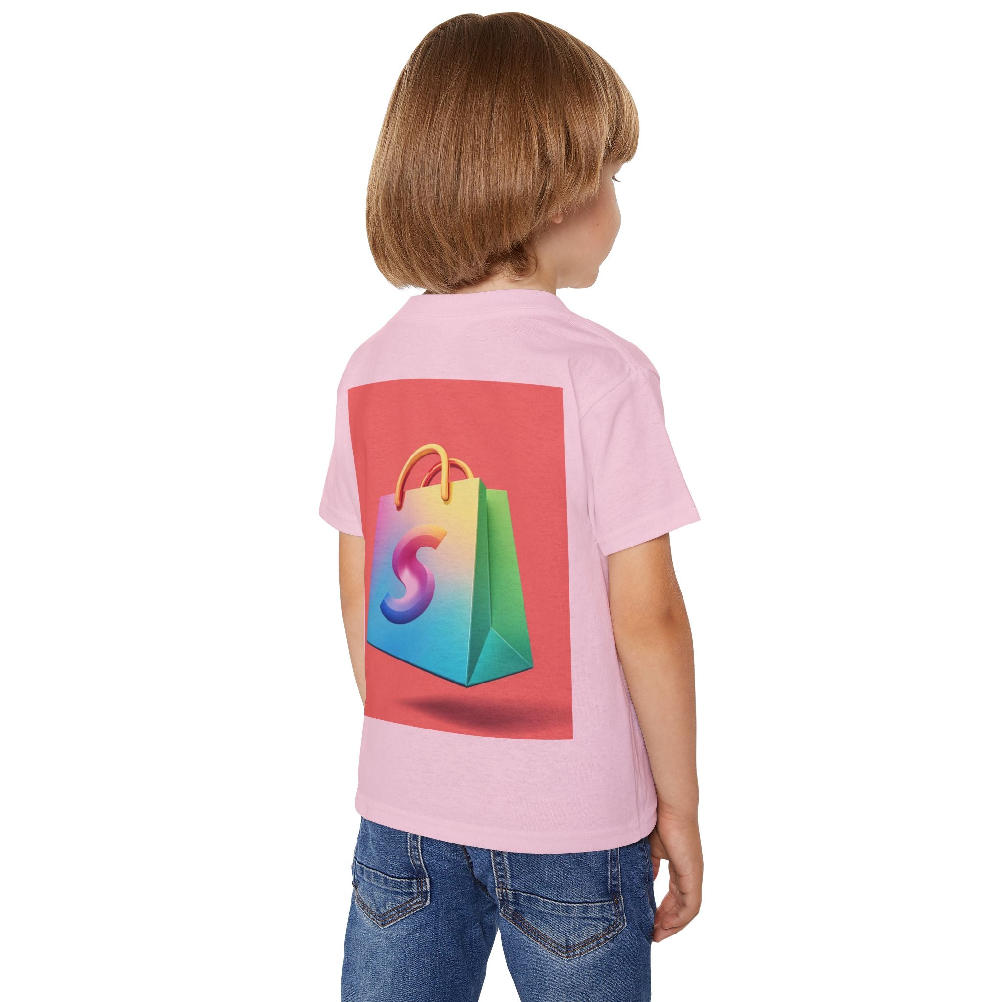 Toddler T-Shirt — Colorful Neon Shop & Rainbow Shopping Bag Graphic