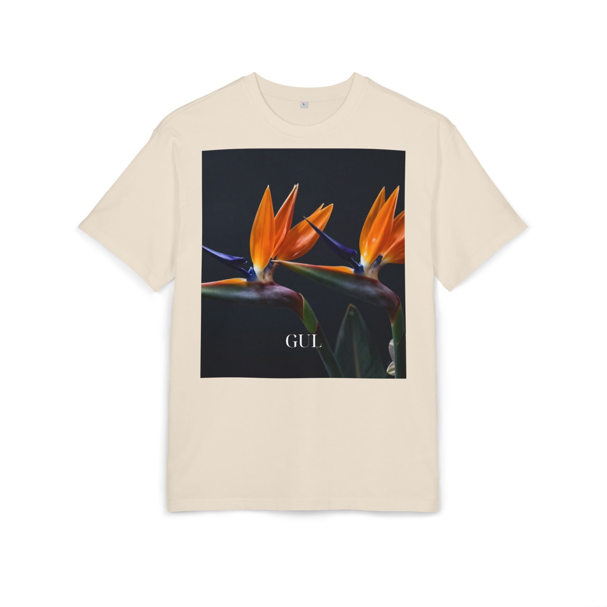 Botanical Night Tee — Bird of Paradise & Lantern Photo Graphic T-Shirt