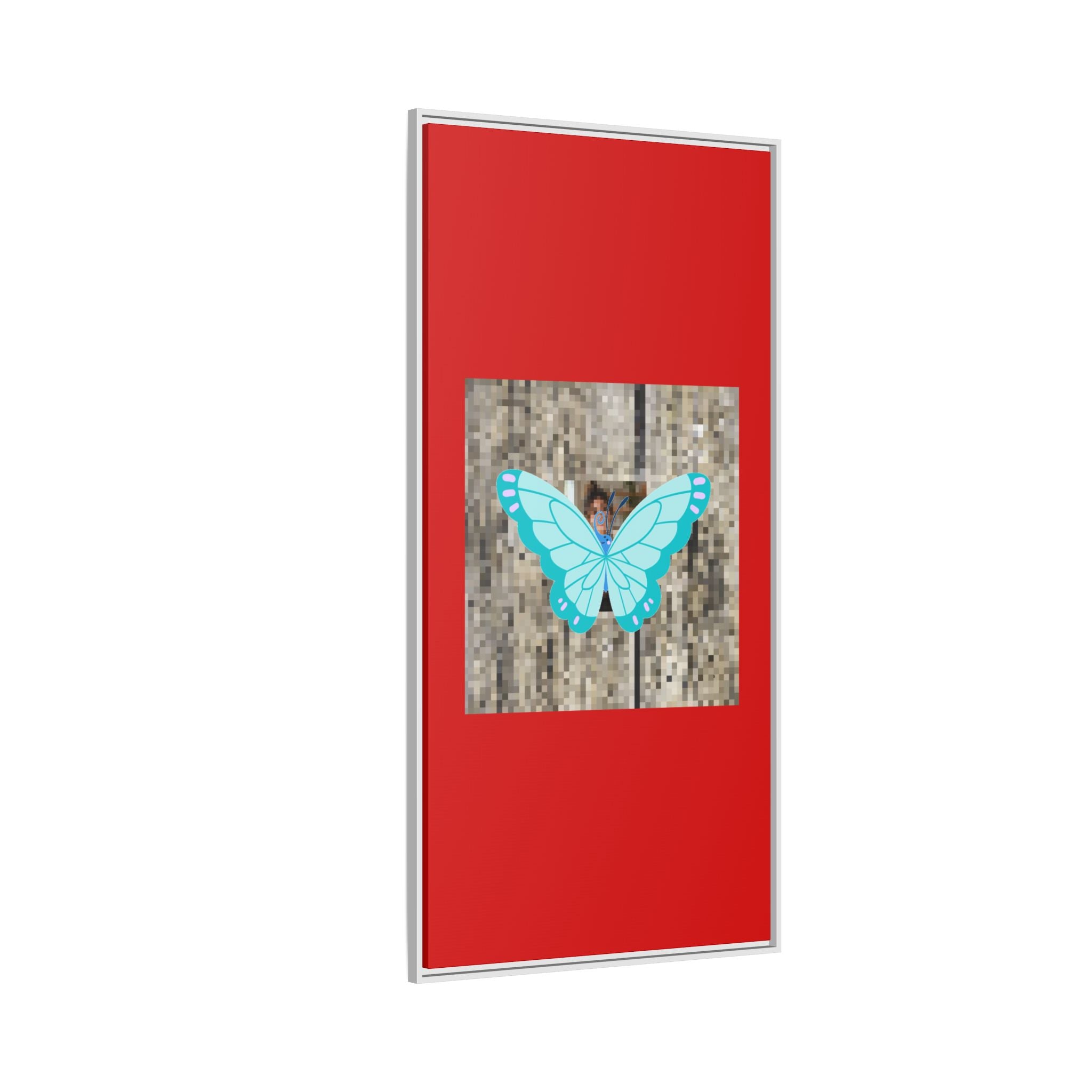 Blue Butterfly Framed Canvas