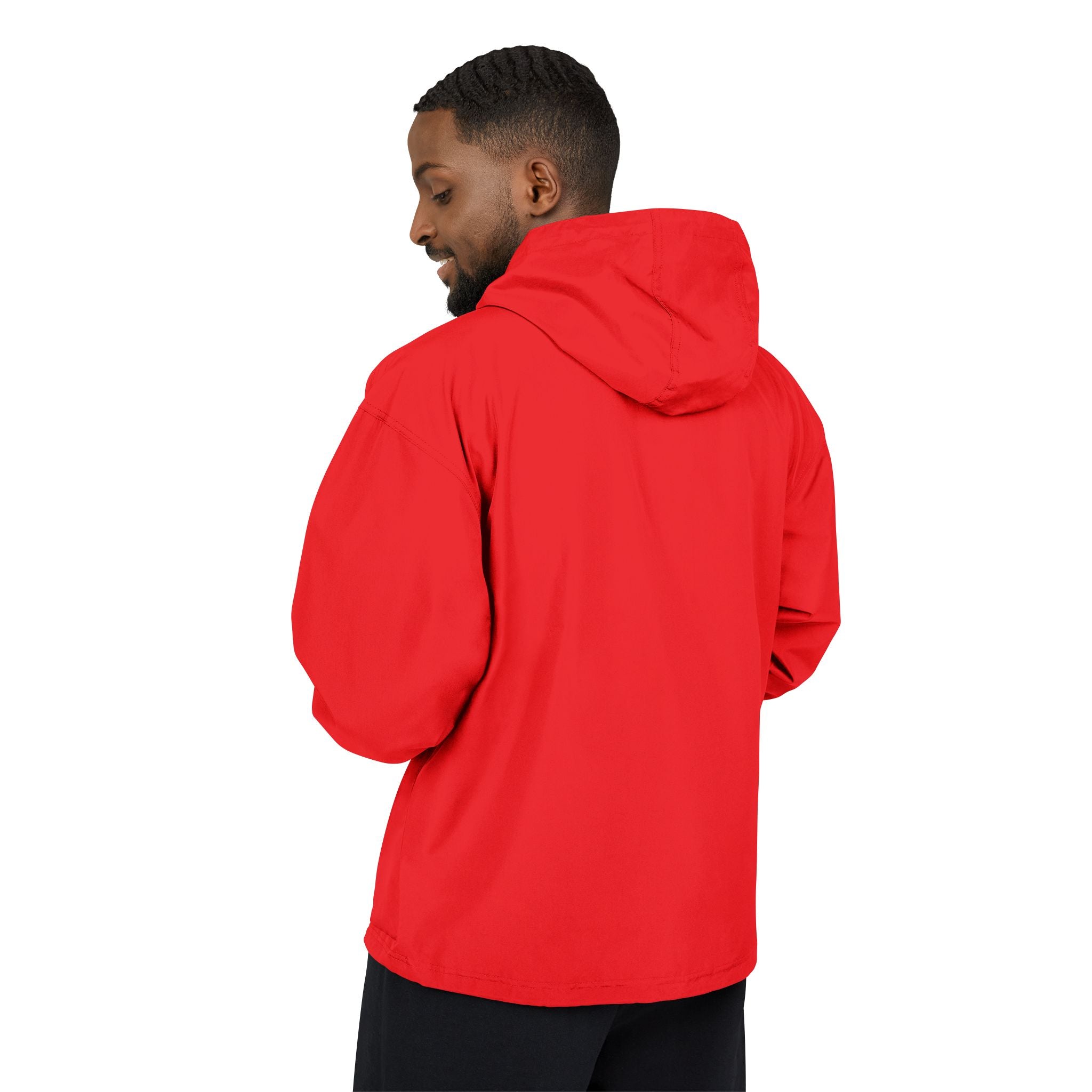 Orange Packable Anorak Jacket with Floral Chest Patch