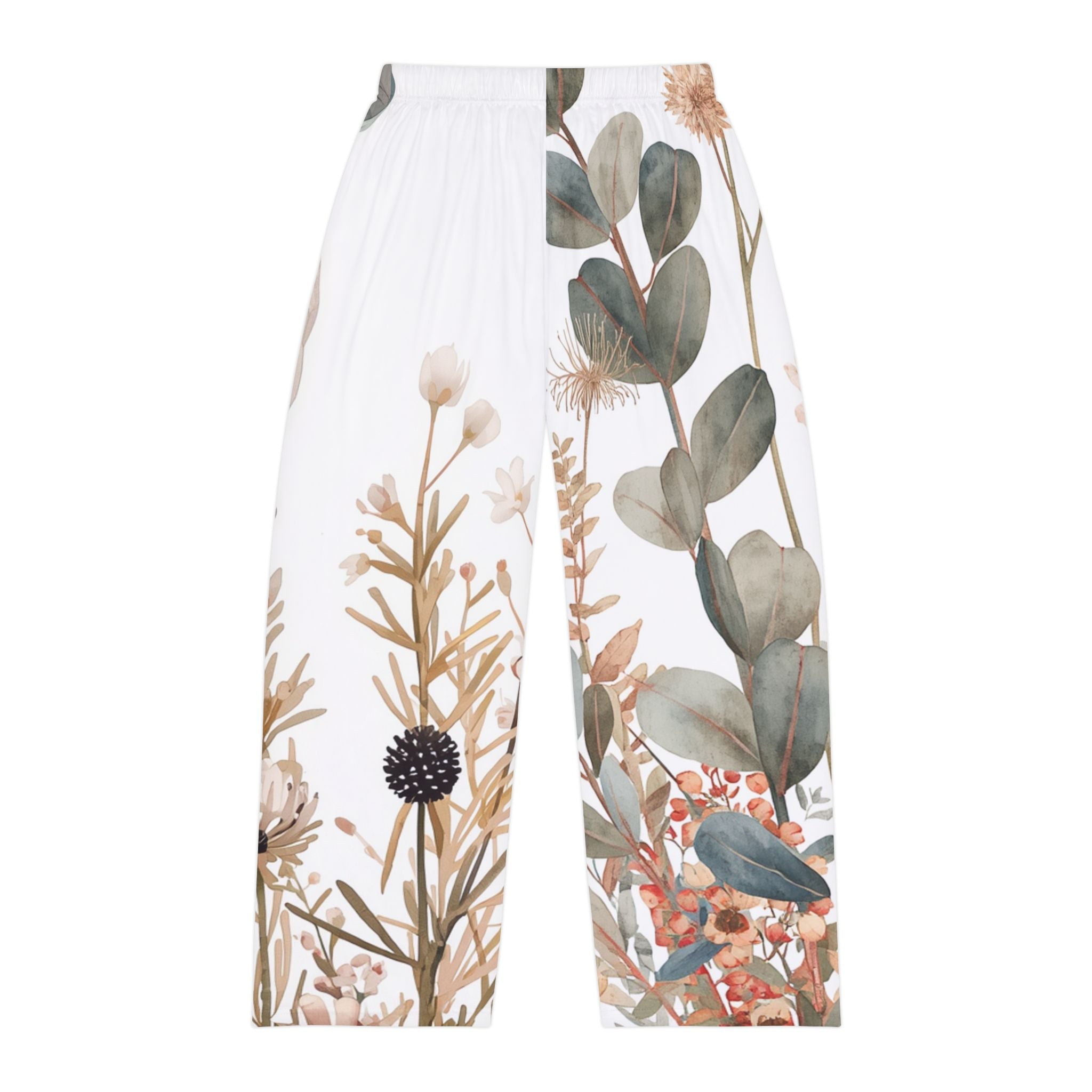 Floral Eucalyptus Lounge Pants β Menβs Botanical Pajama Trousers