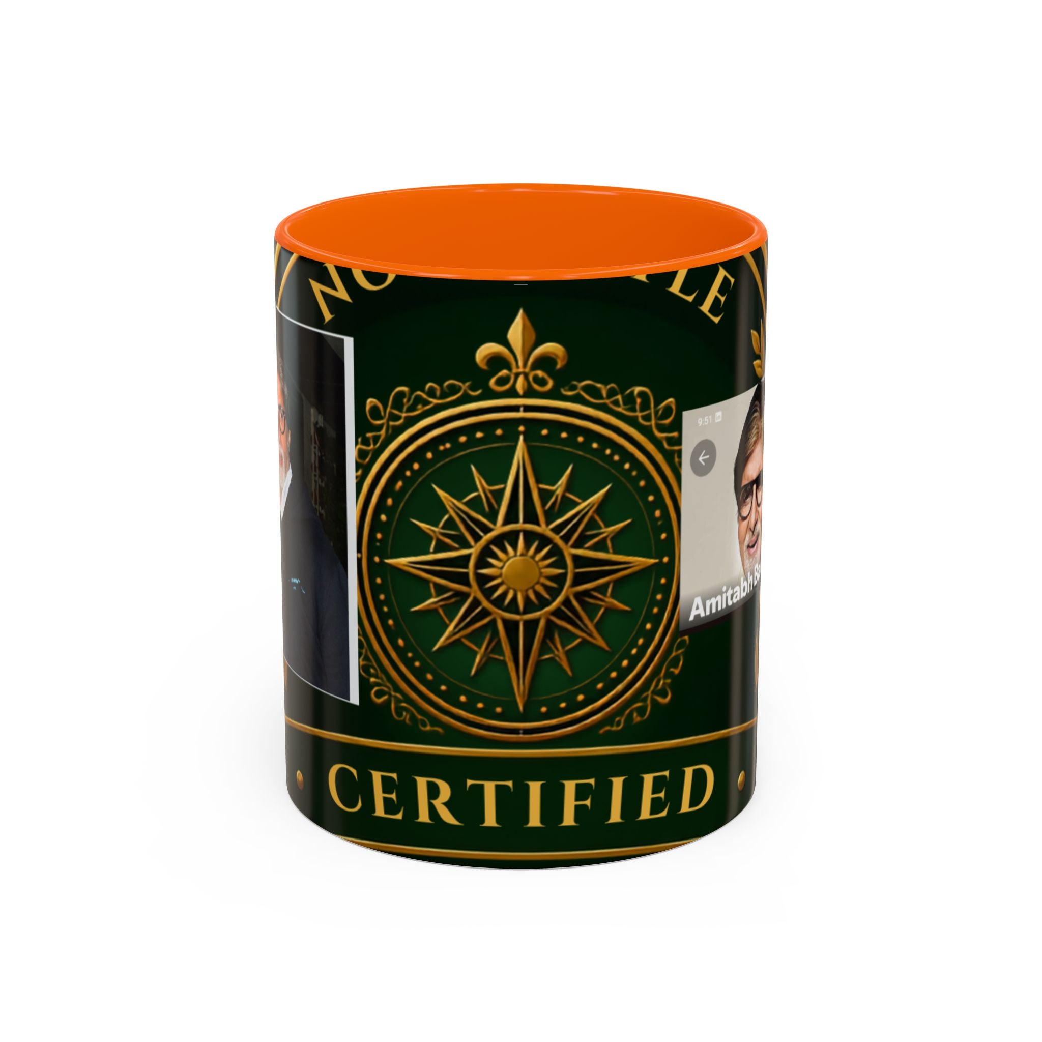 Certified Collector Accent Coffee Mug — Portrait Emblem Design (11/15 oz)