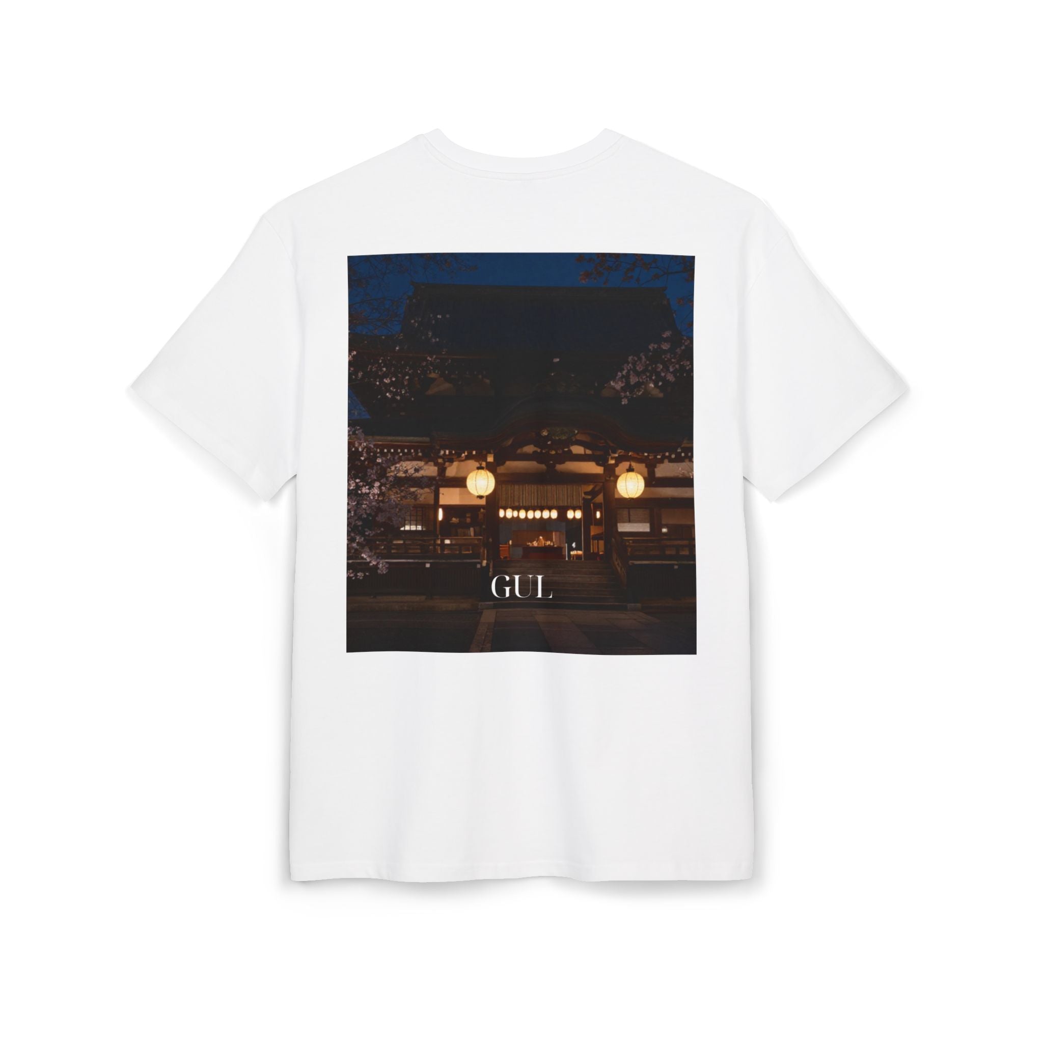 Botanical Night Tee — Bird of Paradise & Lantern Photo Graphic T-Shirt