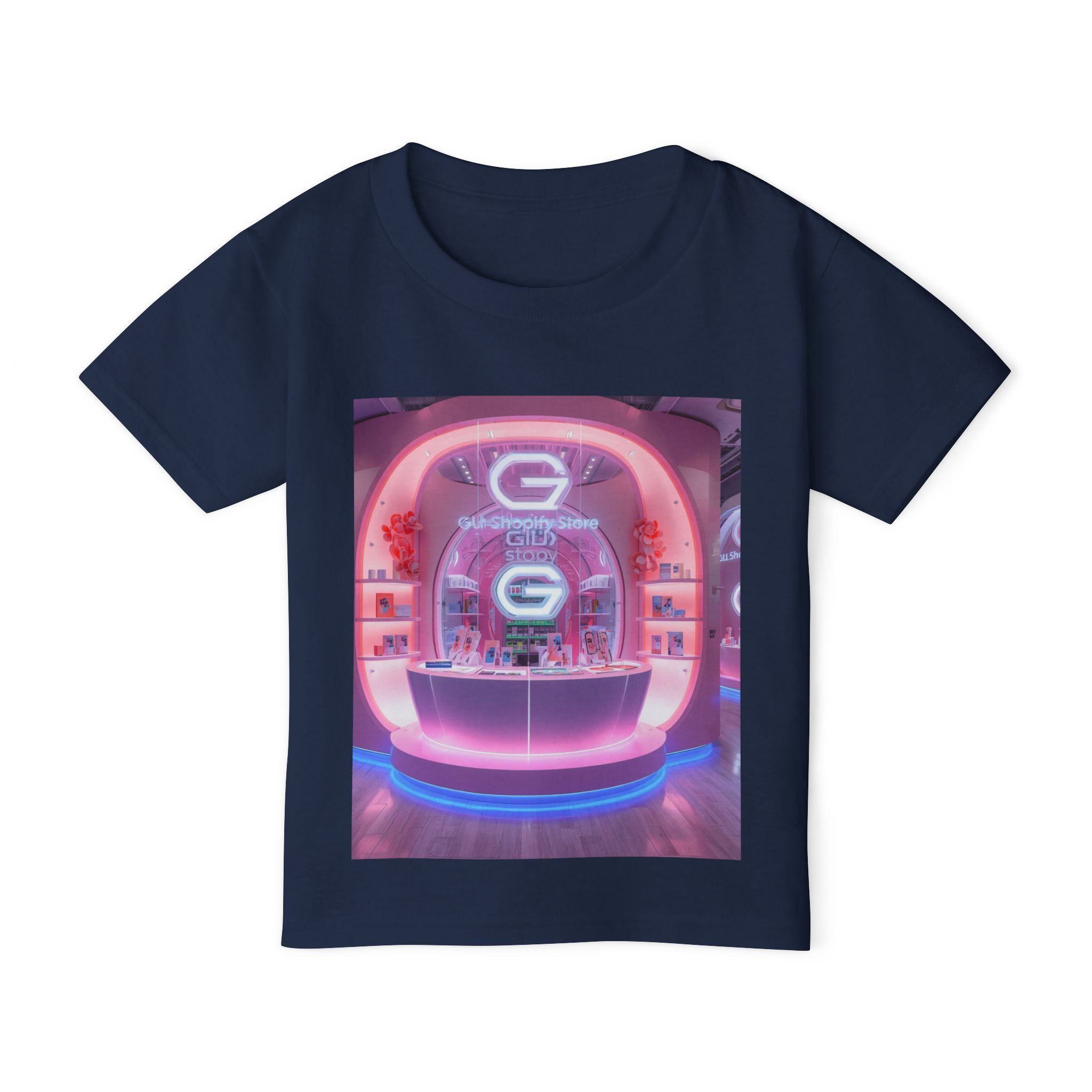 Toddler T-Shirt — Colorful Neon Shop & Rainbow Shopping Bag Graphic