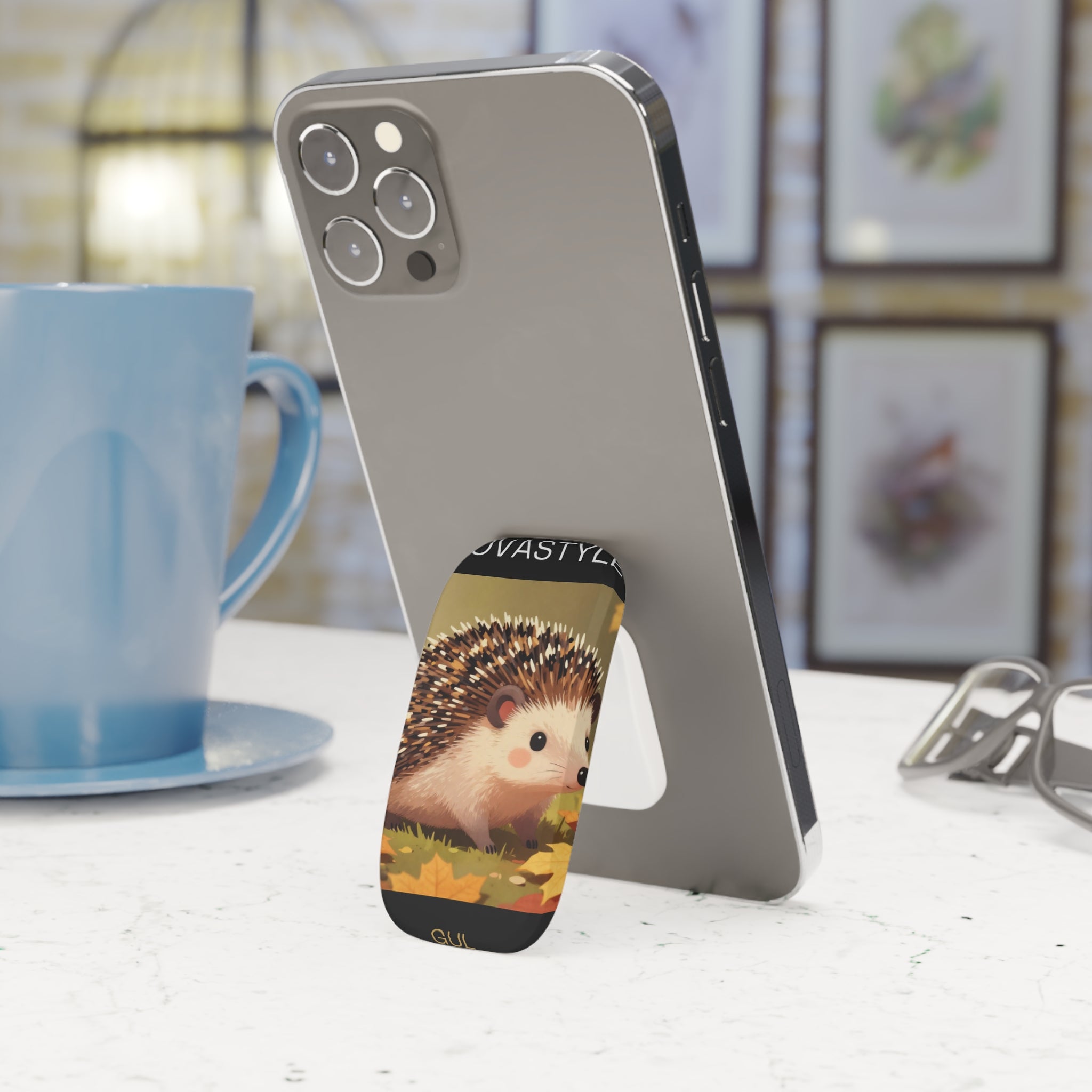 Hedgehog Phone Grip β Cute Fall Woodland Click-On Stand