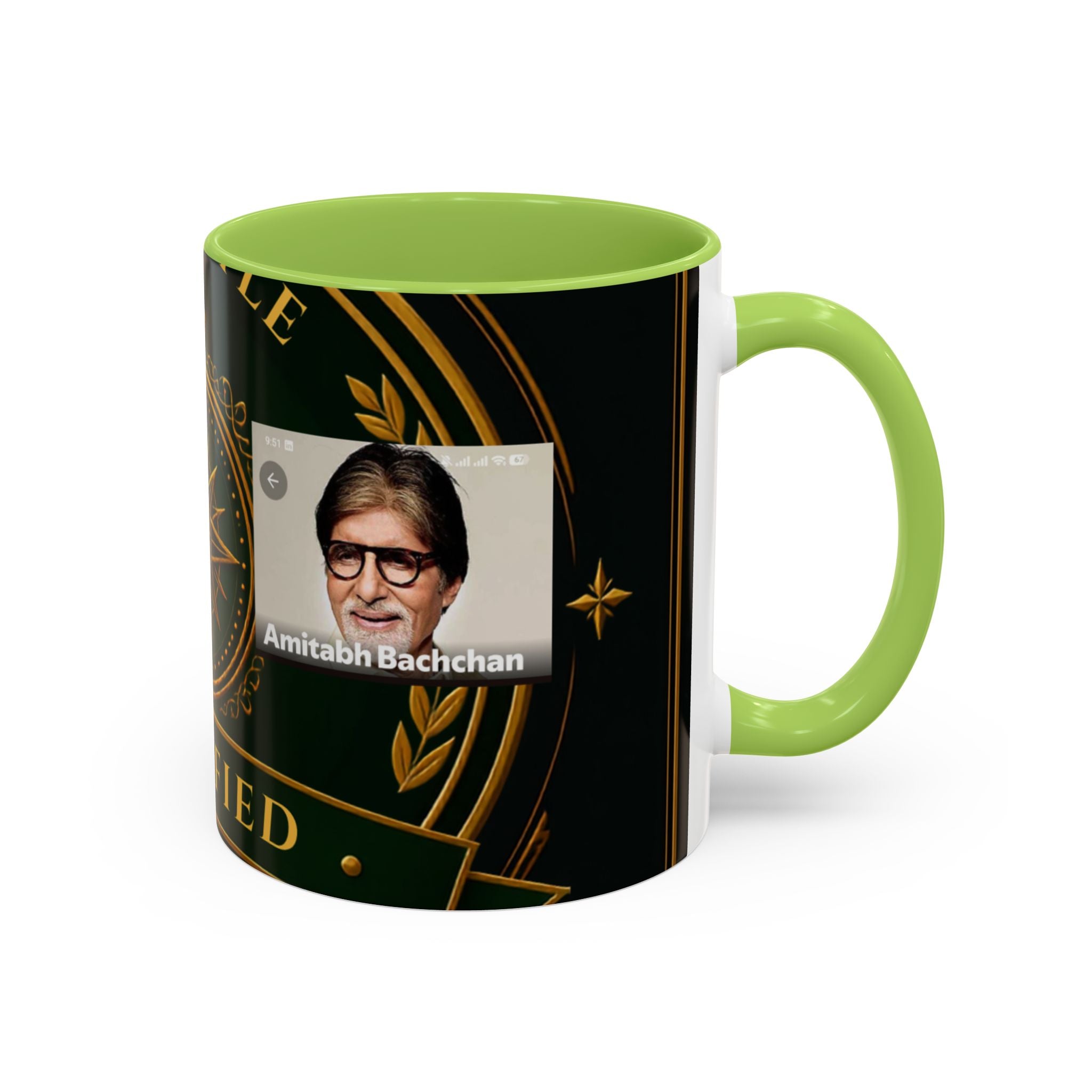 Certified Collector Accent Coffee Mug — Portrait Emblem Design (11/15 oz)
