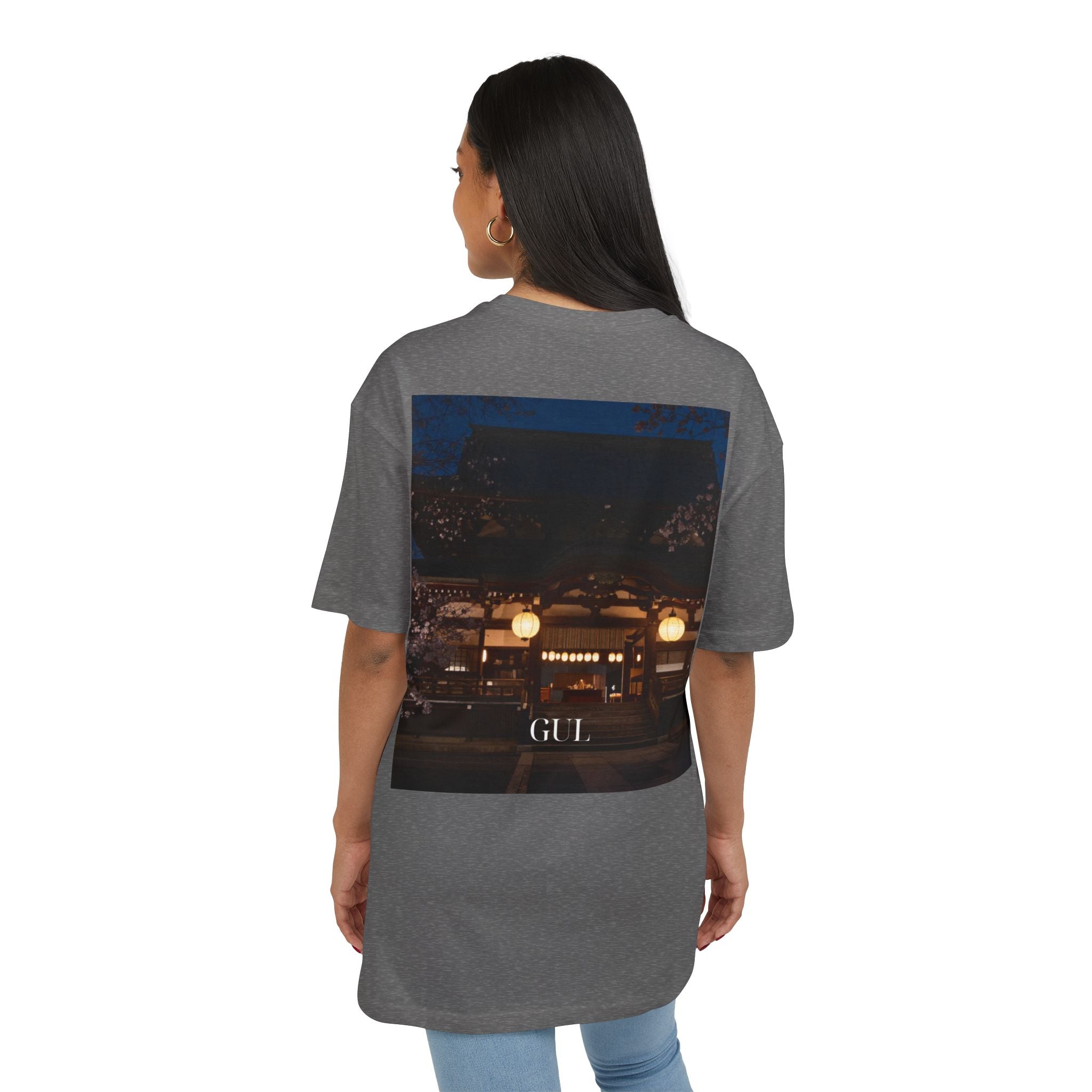 Botanical Night Tee — Bird of Paradise & Lantern Photo Graphic T-Shirt