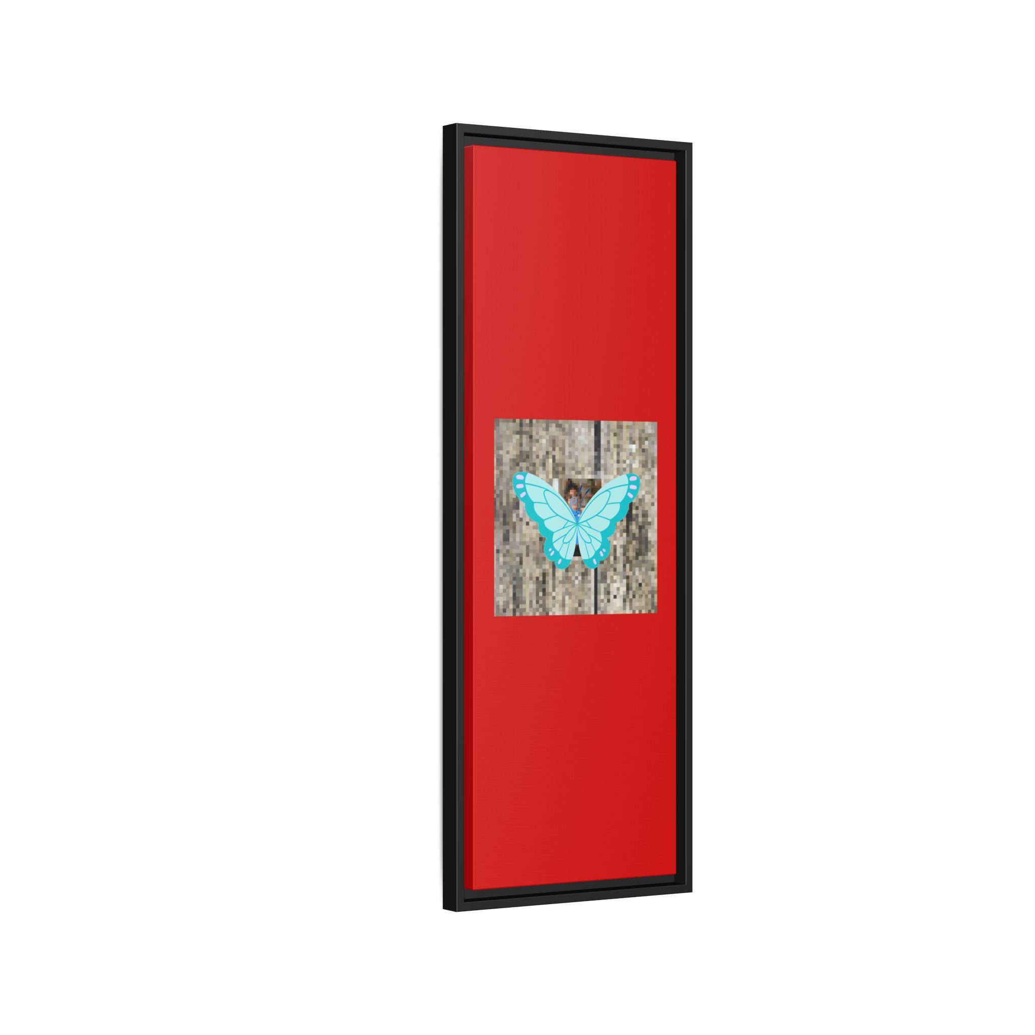 Blue Butterfly Framed Canvas