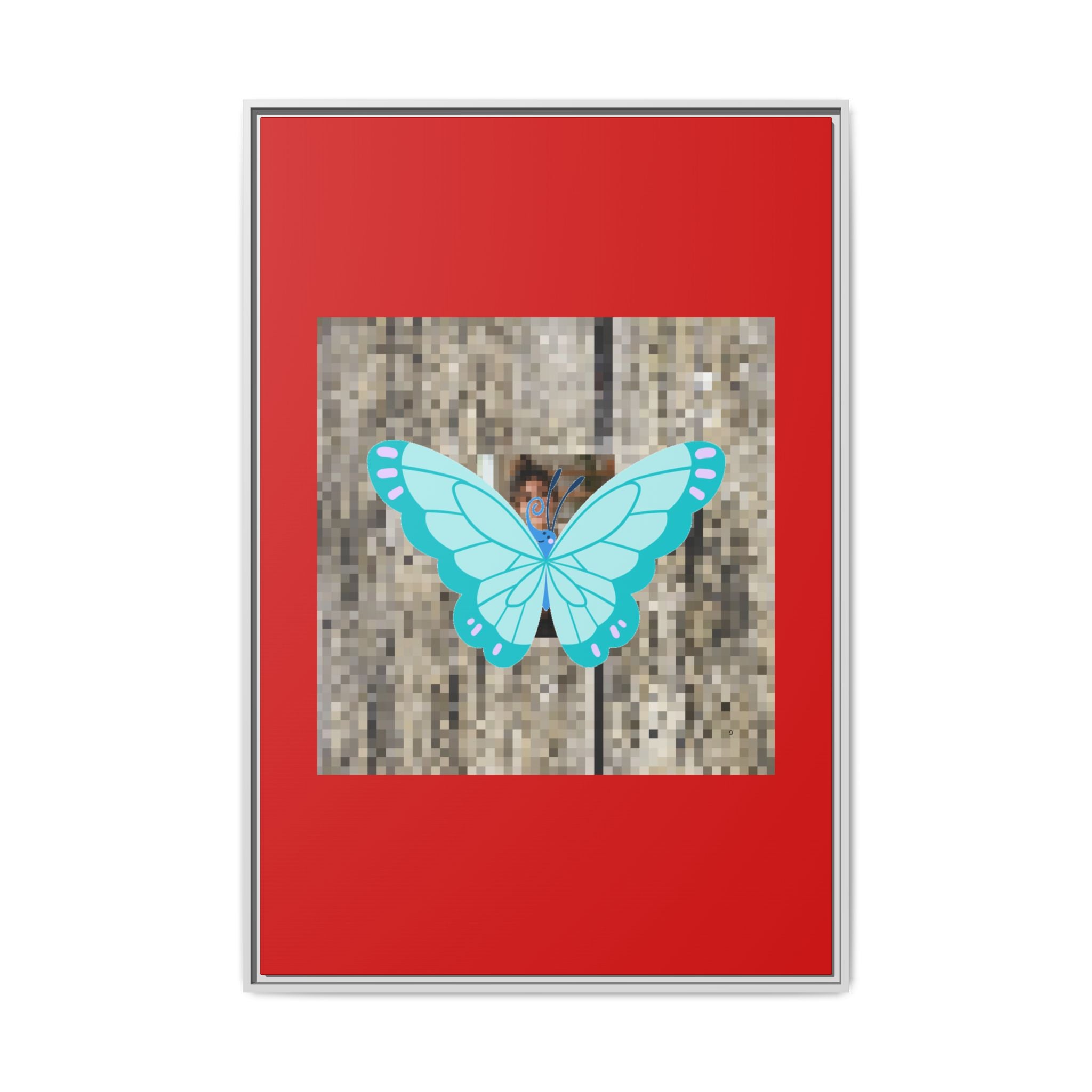 Blue Butterfly Framed Canvas Art — matte multi-color wall print, gallery view 46, NovaStyle