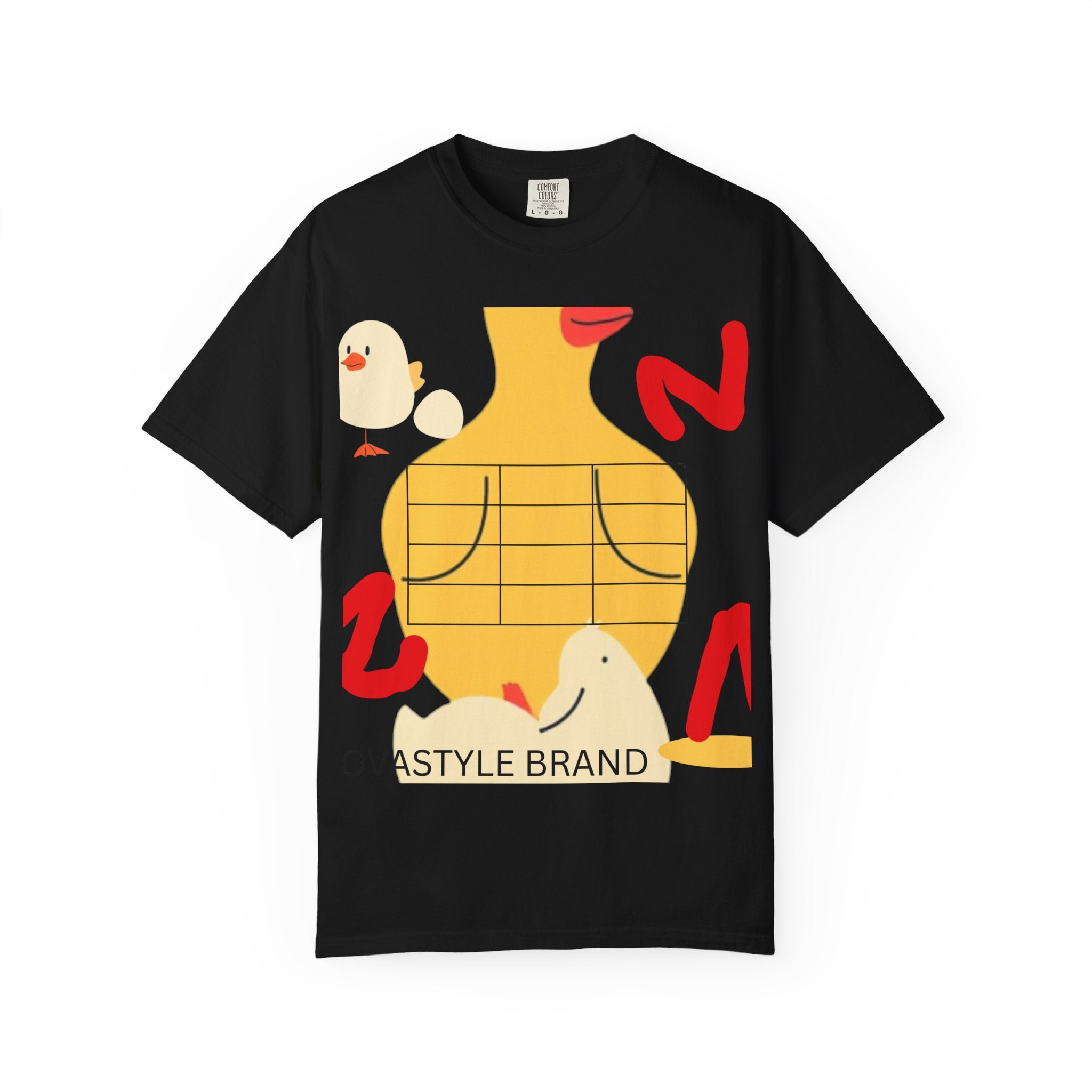 Graphic T-Shirt — Playful Koi & Vase Collage Tee (OVASTYLE Brand)