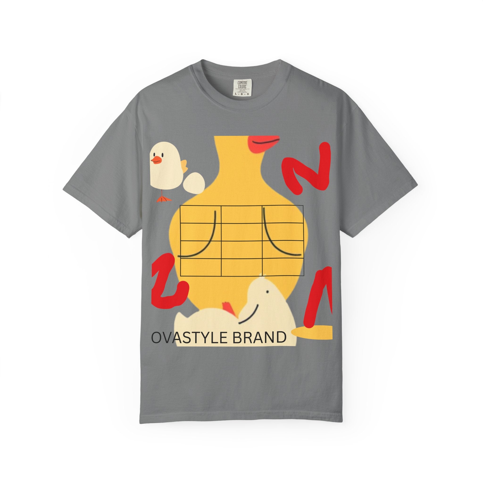 Graphic T-Shirt — Playful Koi & Vase Collage Tee (OVASTYLE Brand)