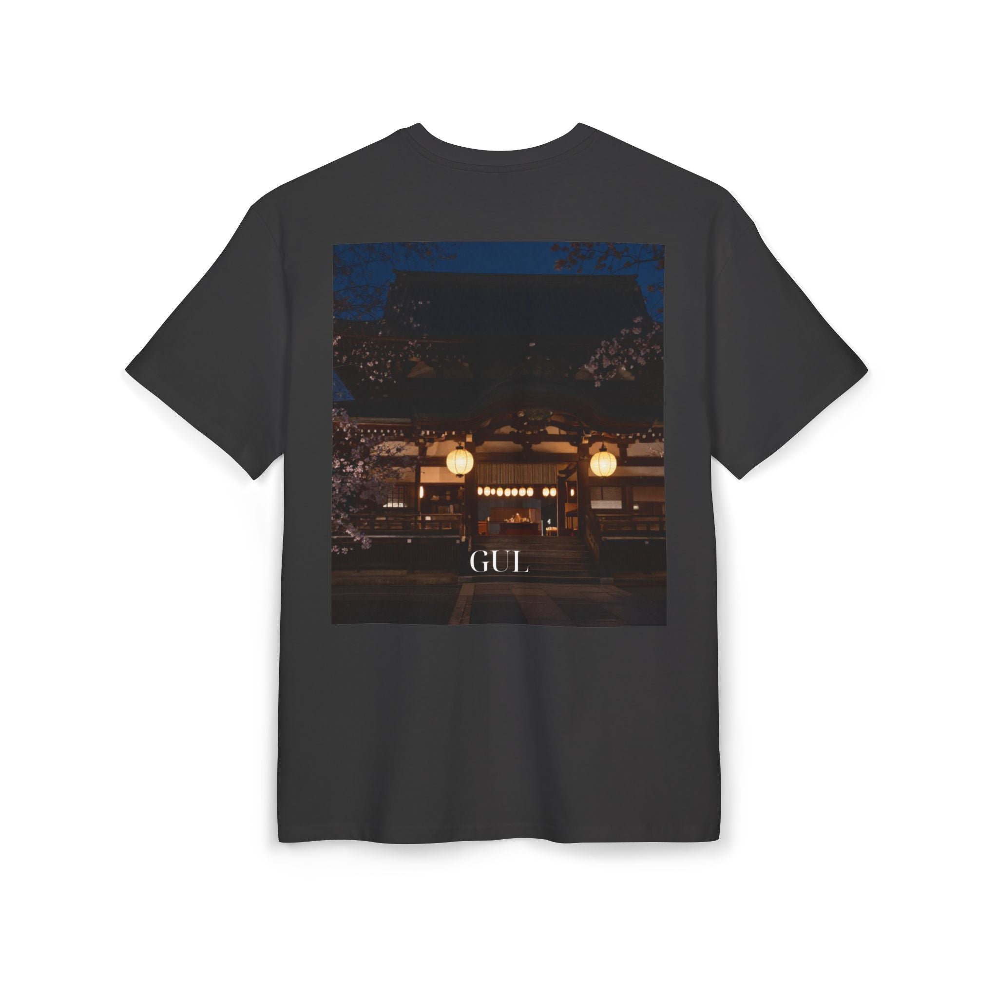 Botanical Night Tee — Bird of Paradise & Lantern Photo Graphic T-Shirt