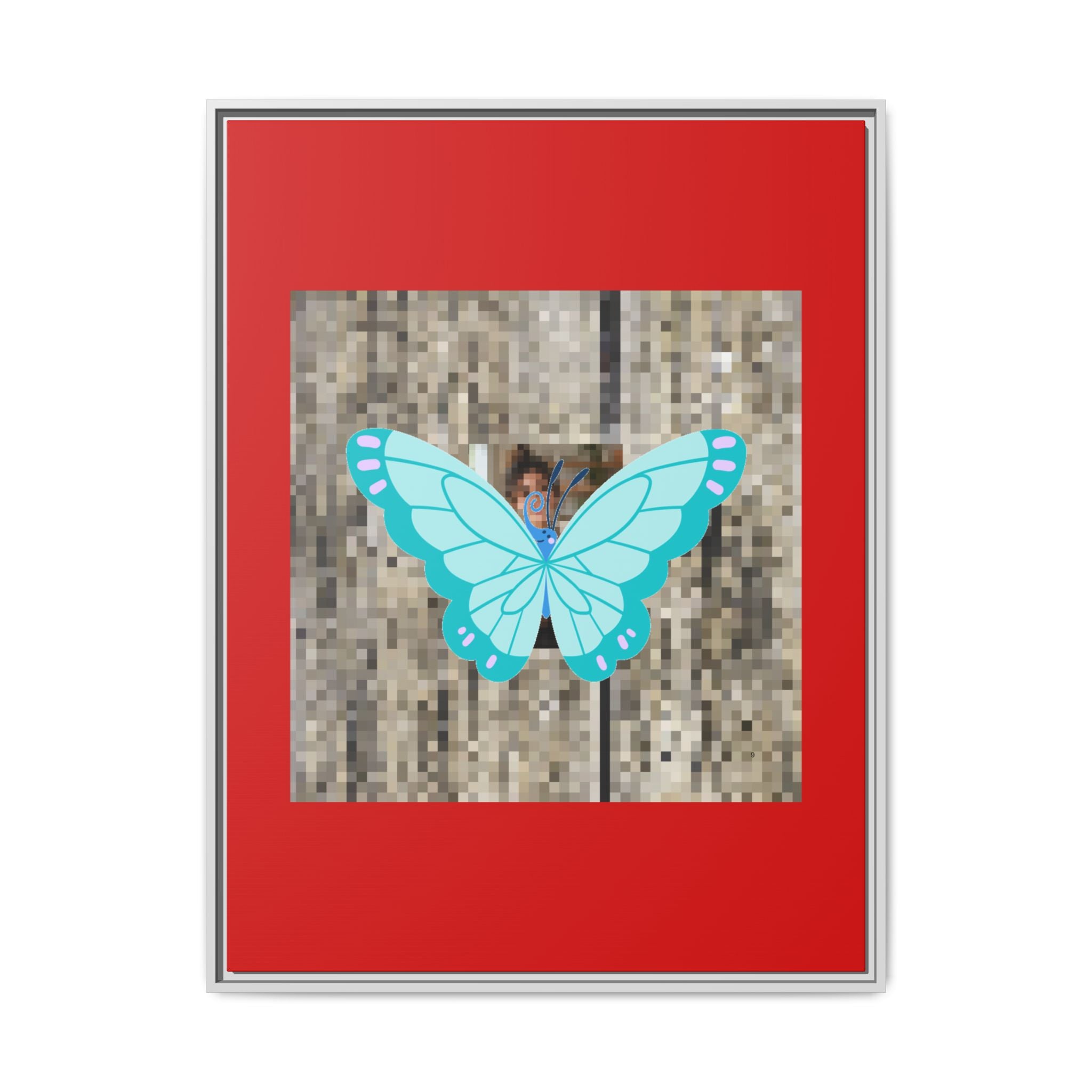 Blue Butterfly Framed Canvas Art — matte multi-color wall print, gallery view 24, NovaStyle