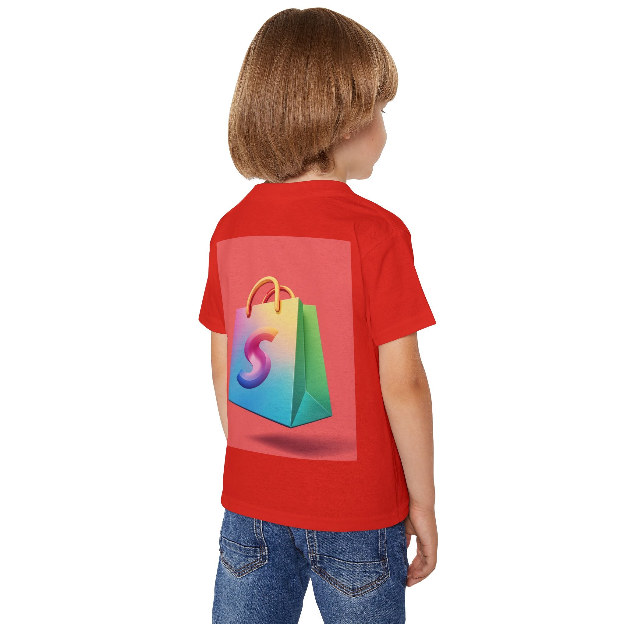 Toddler T-Shirt — Colorful Neon Shop & Rainbow Shopping Bag Graphic
