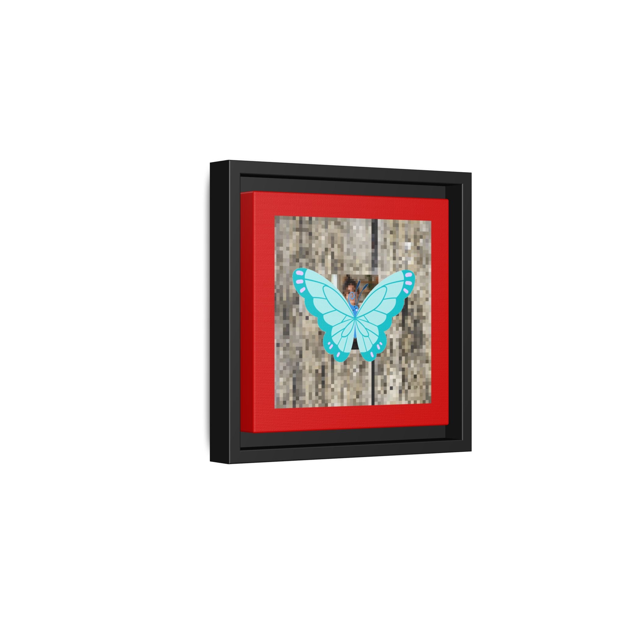Blue Butterfly Framed Canvas