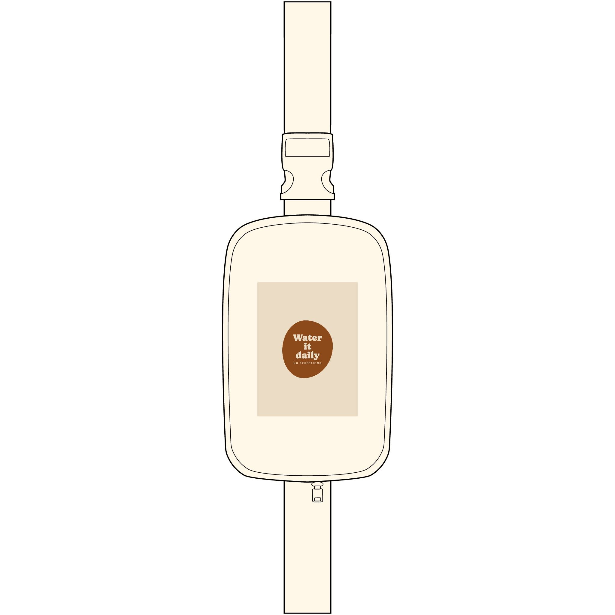 Explorer Sling Bag — Embroidered “Water the Daily” Casual Crossbody for Urban Adventures