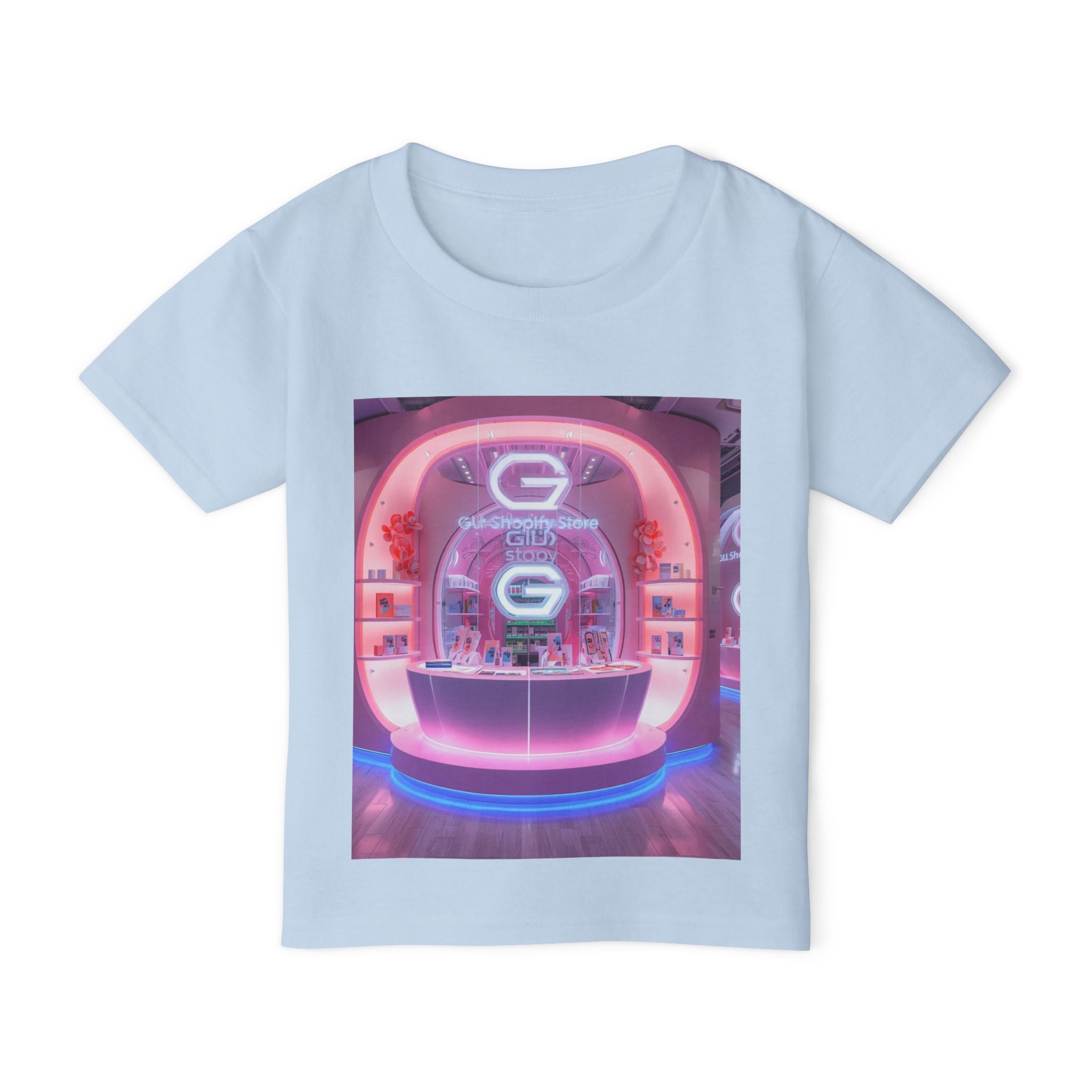 Toddler T-Shirt — Colorful Neon Shop & Rainbow Shopping Bag Graphic