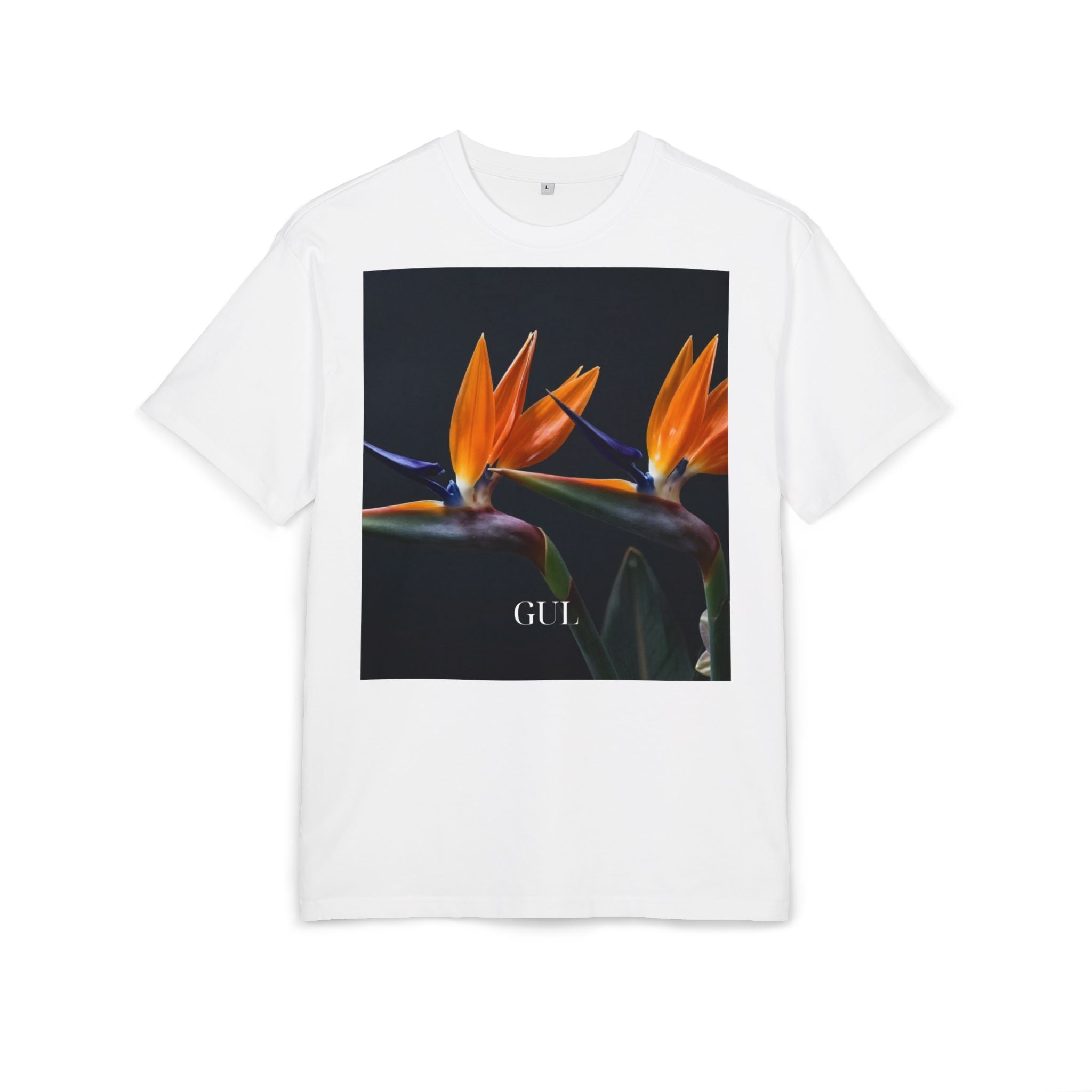 Botanical Night Tee — Bird of Paradise & Lantern Photo Graphic T-Shirt