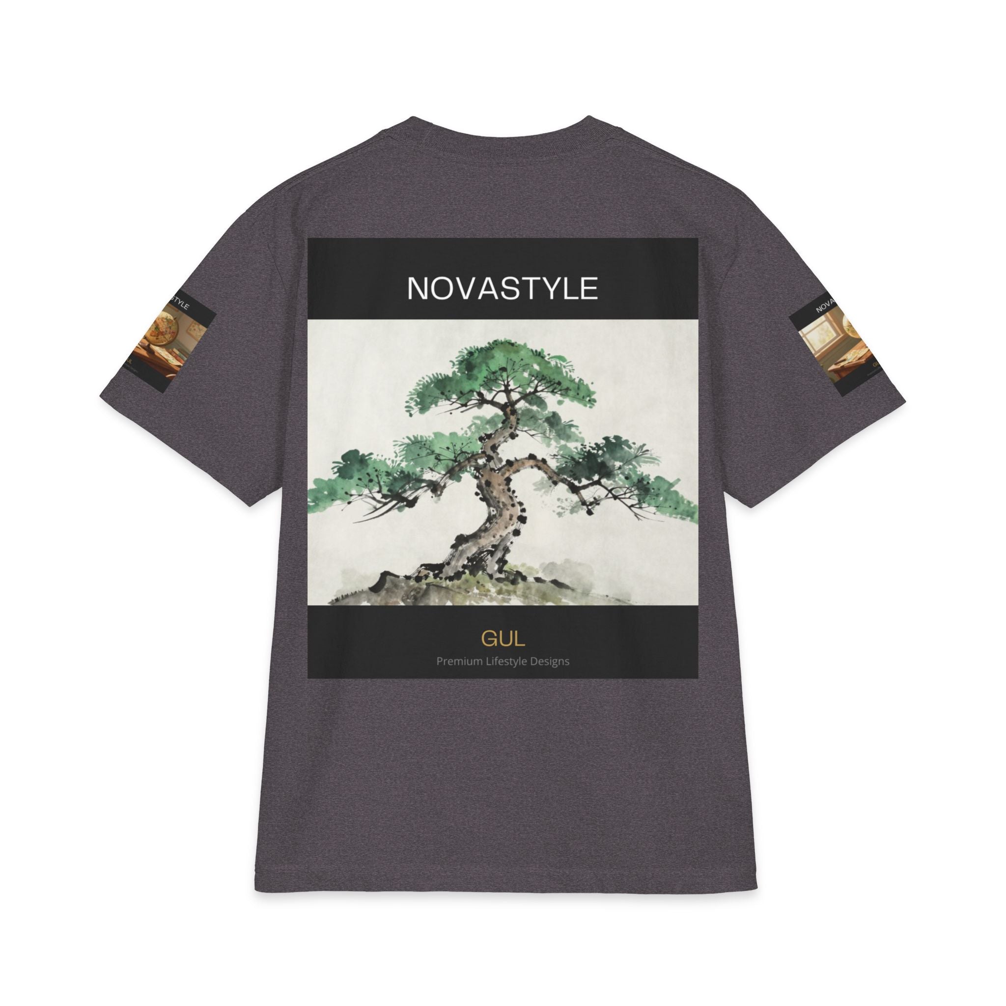T-Shirt — NOVASTYLE Colorful Mandala & Bonsai Graphic Tee