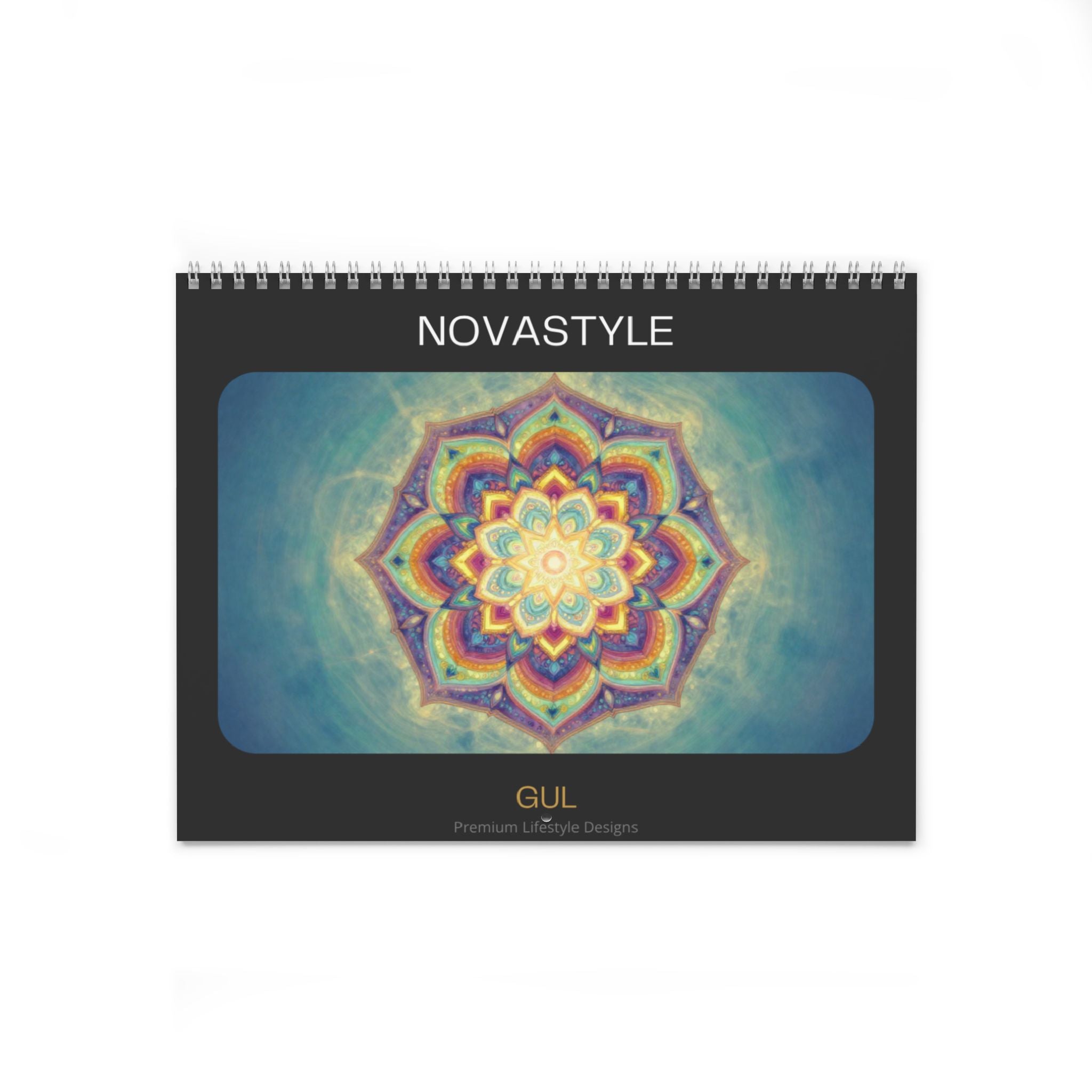 Mandala & Nature Wall Calendar β 12βMonth Artistic Spiral Calendar with Kaleidoscope Art, Aurora & Vintage Keys