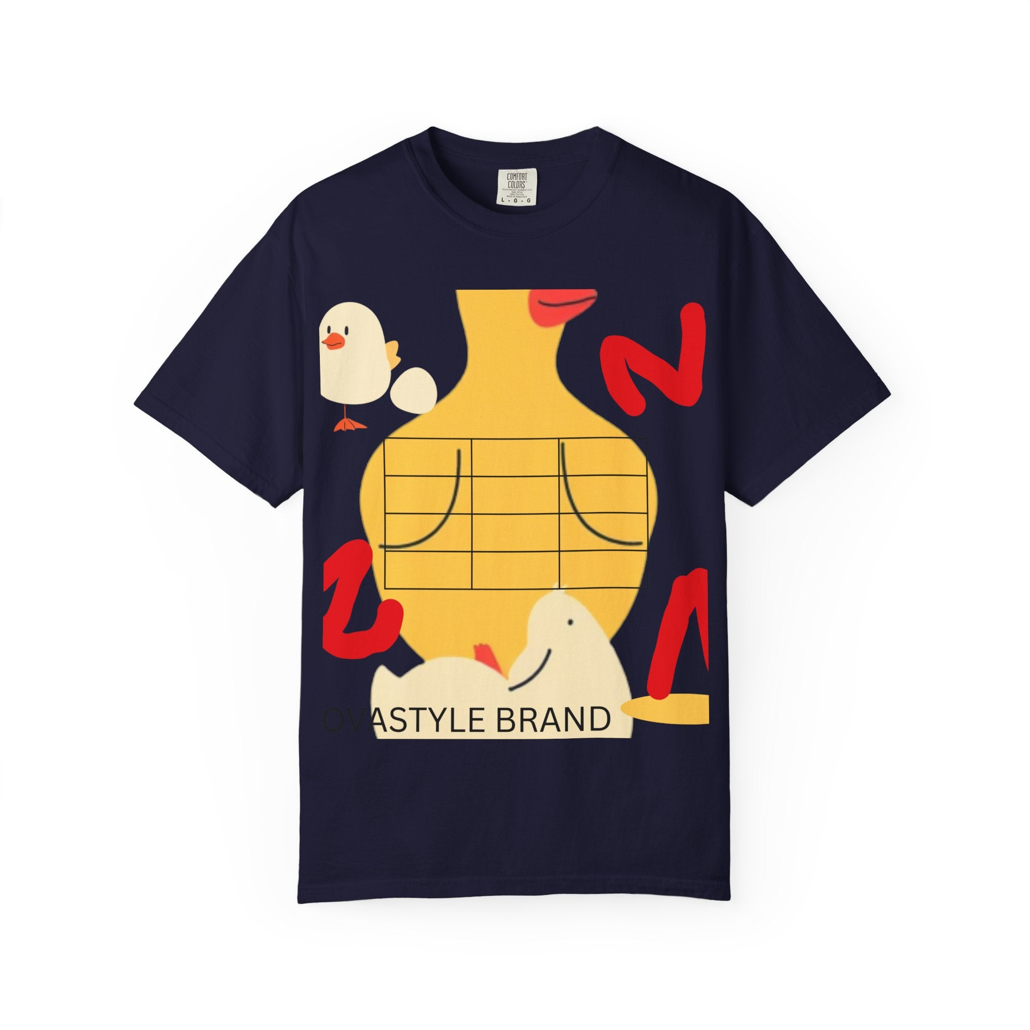 Graphic T-Shirt — Playful Koi & Vase Collage Tee (OVASTYLE Brand)
