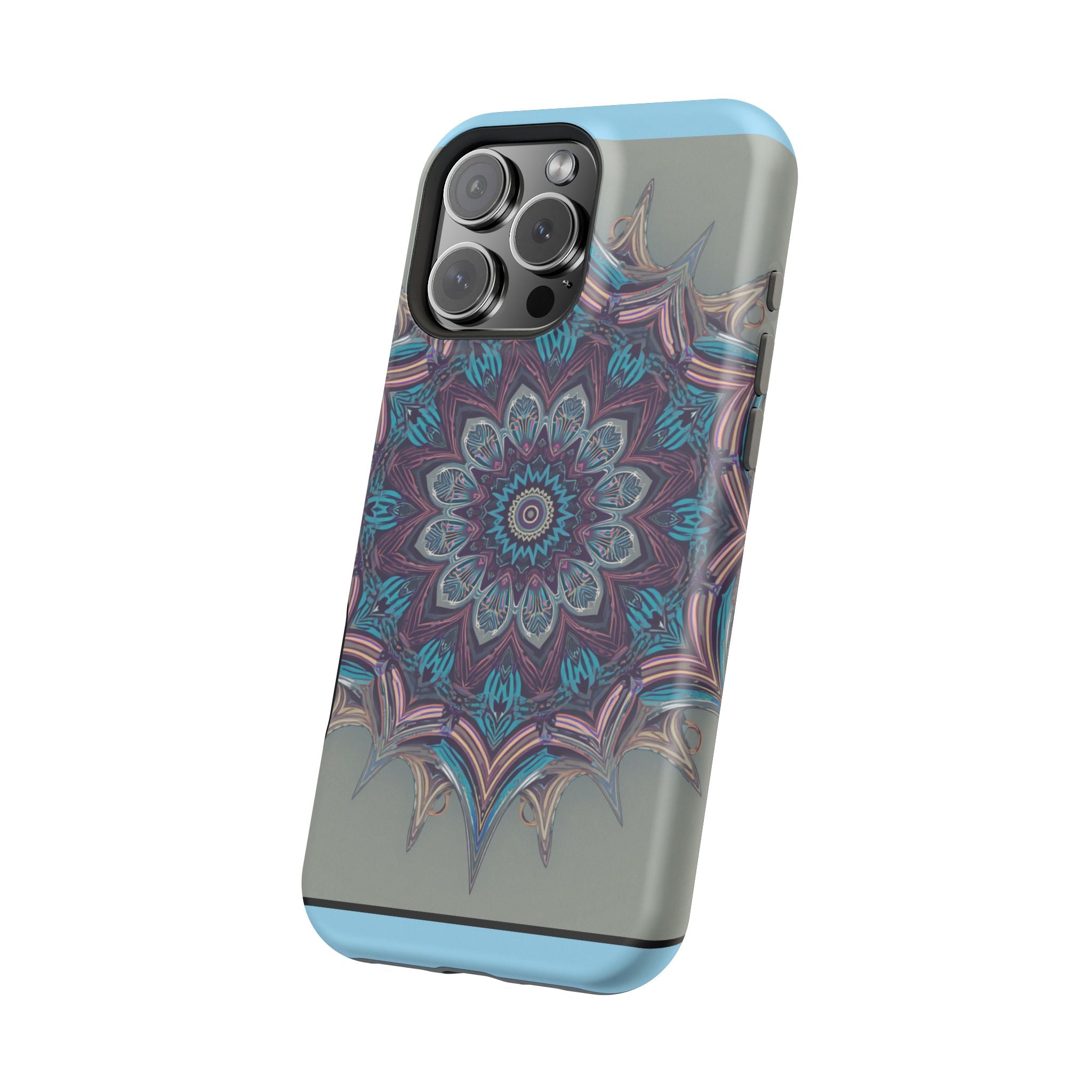 Phone Case — Blue Purple Mandala Magnetic Impact-Resistant Case