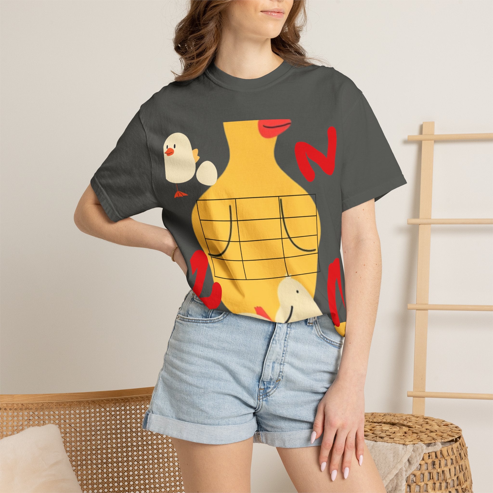 Graphic T-Shirt — Playful Koi & Vase Collage Tee (OVASTYLE Brand)