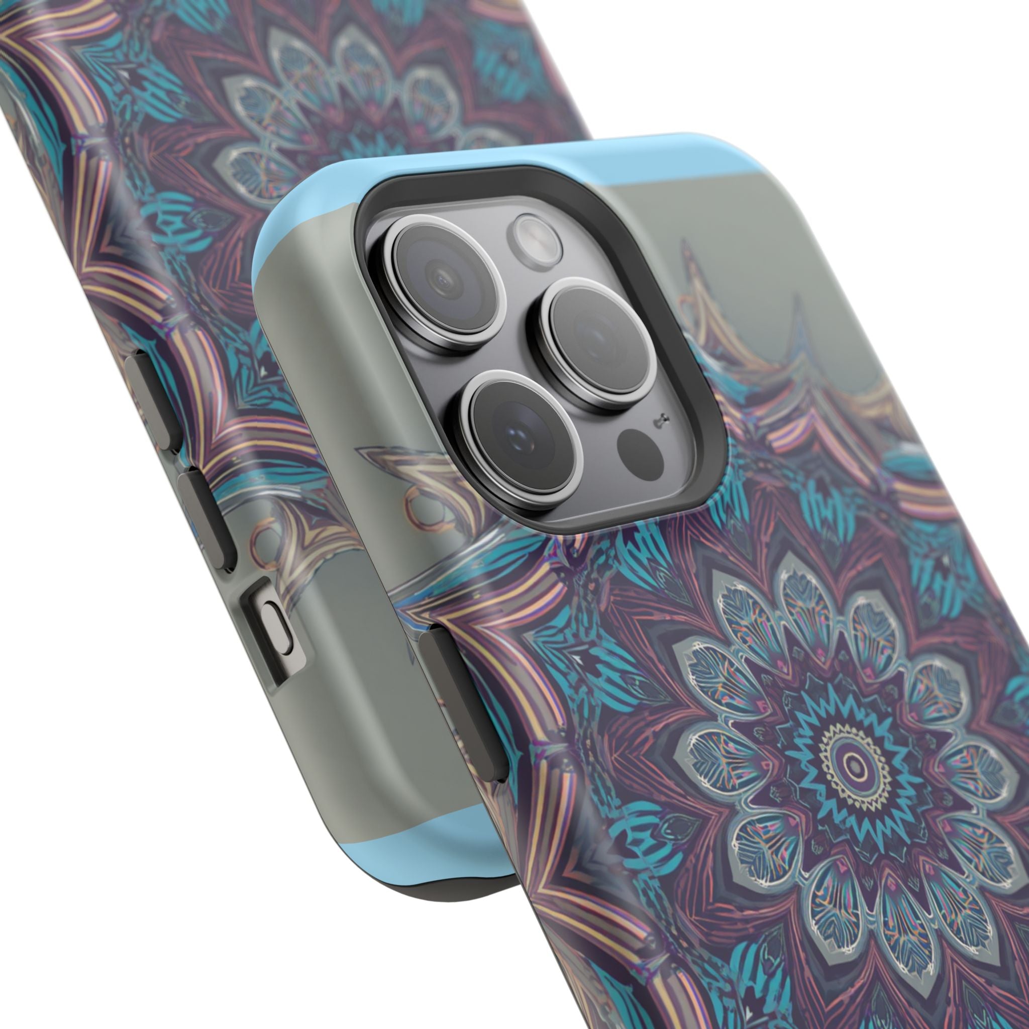 Phone Case — Blue Purple Mandala Magnetic Impact-Resistant Case