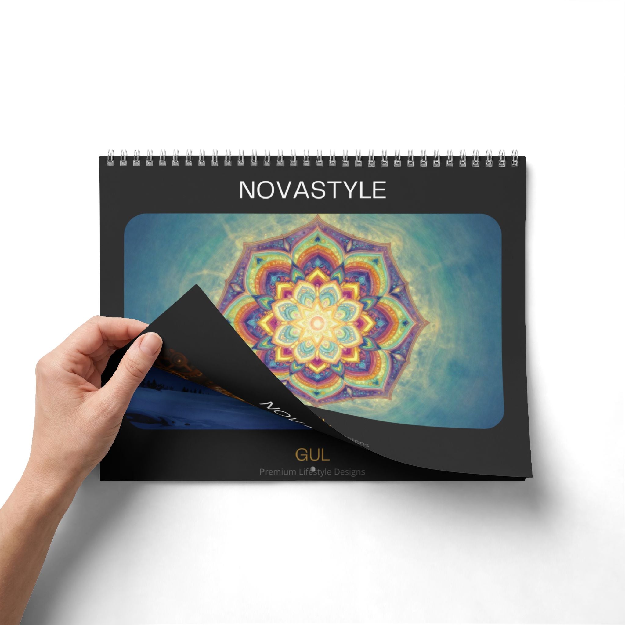 Mandala & Nature Wall Calendar β 12βMonth Artistic Spiral Calendar with Kaleidoscope Art, Aurora & Vintage Keys