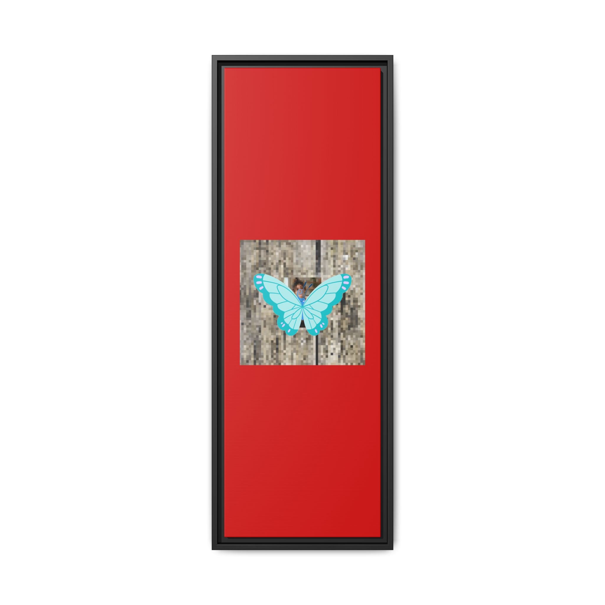 Blue Butterfly Framed Canvas Art — matte multi-color wall print, gallery view 26, NovaStyle